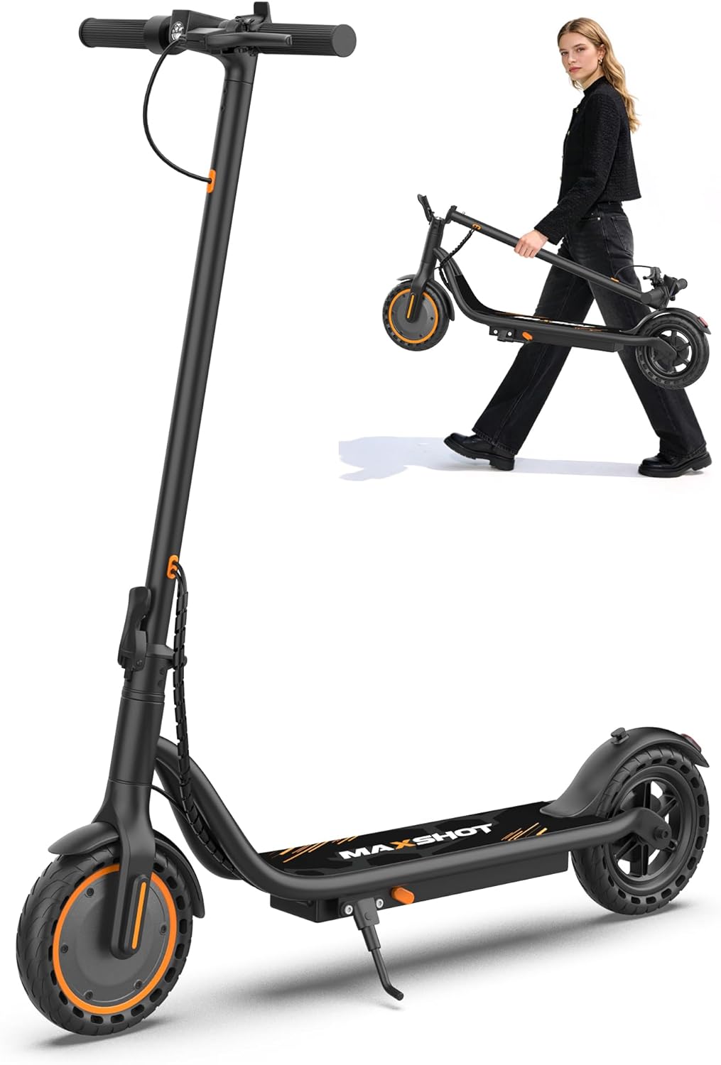 Electric Scooter, 350W/500W Powerful Motor, 19-22 MPH Max Speed