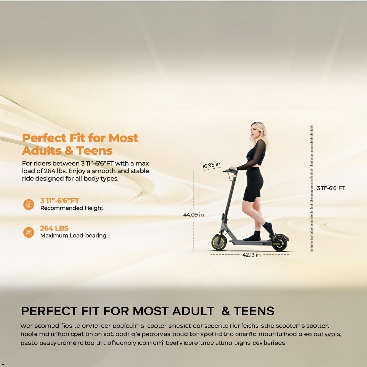 Electric Scooter for Adults，Top Speed 19/22 MPH，Range 19/22/28 Miles，8.5”/10