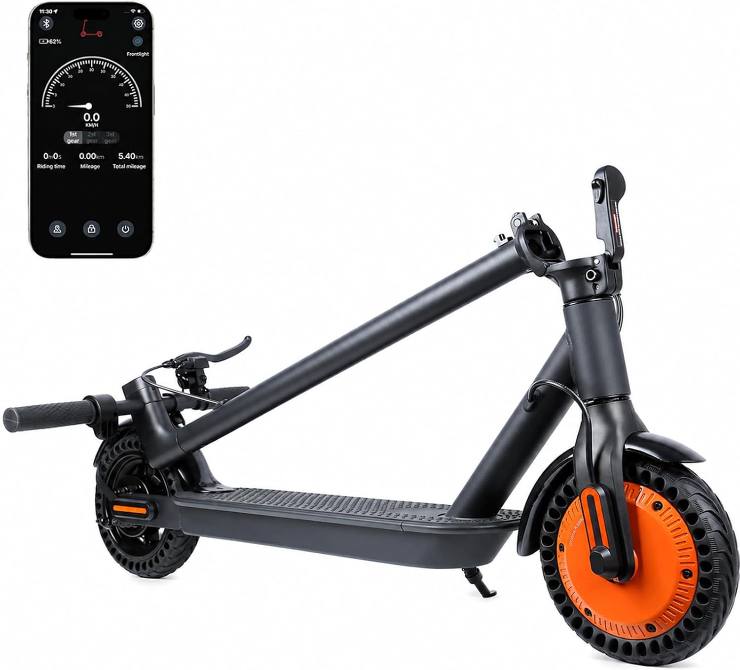 Electric Scooter for Adults, 500W Peak Motor, 12 Miles Long Range, 16 MPH Fast Speed, 8.5