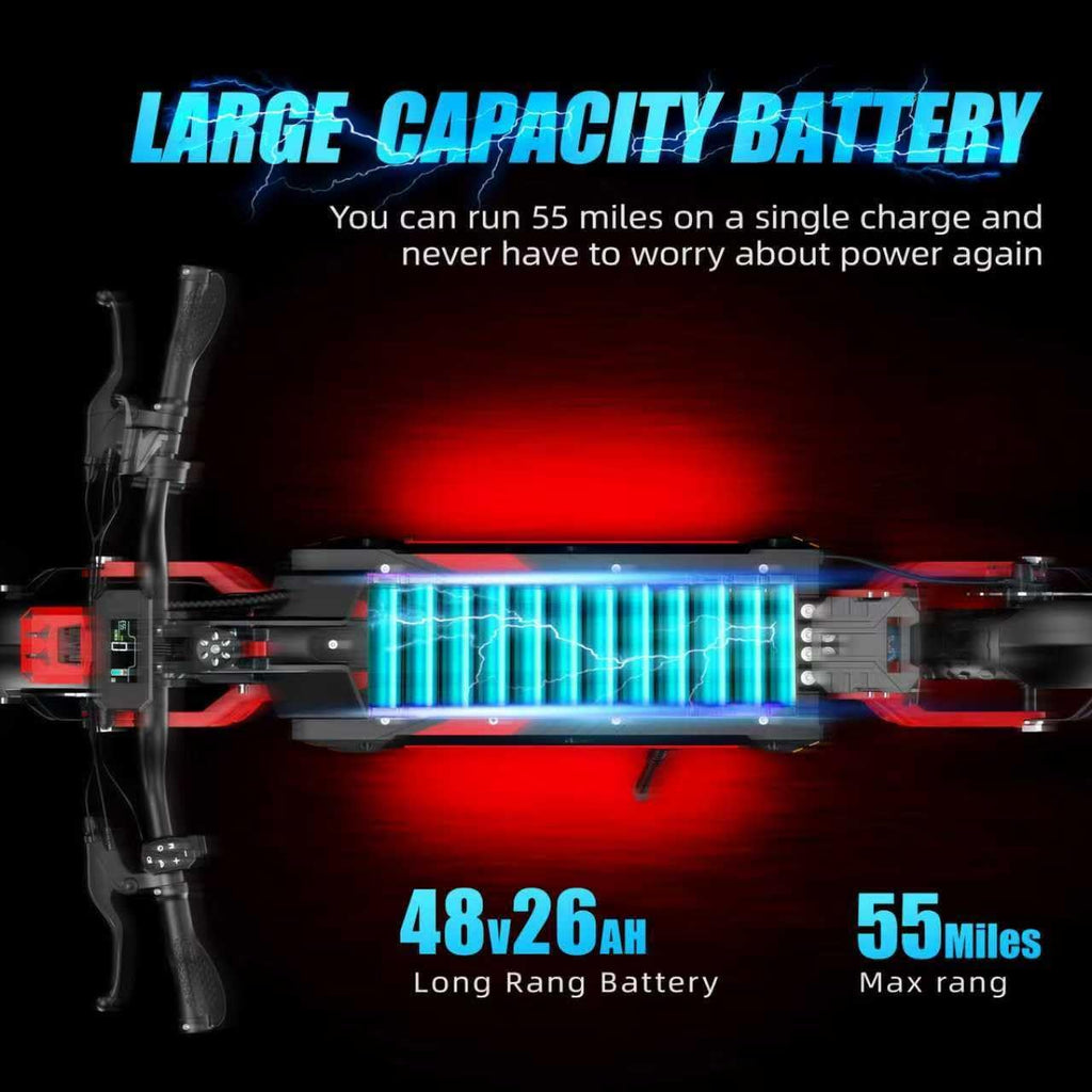 5600W Dual Motor Electric Scooter for Adults, 48V26AH Lithium