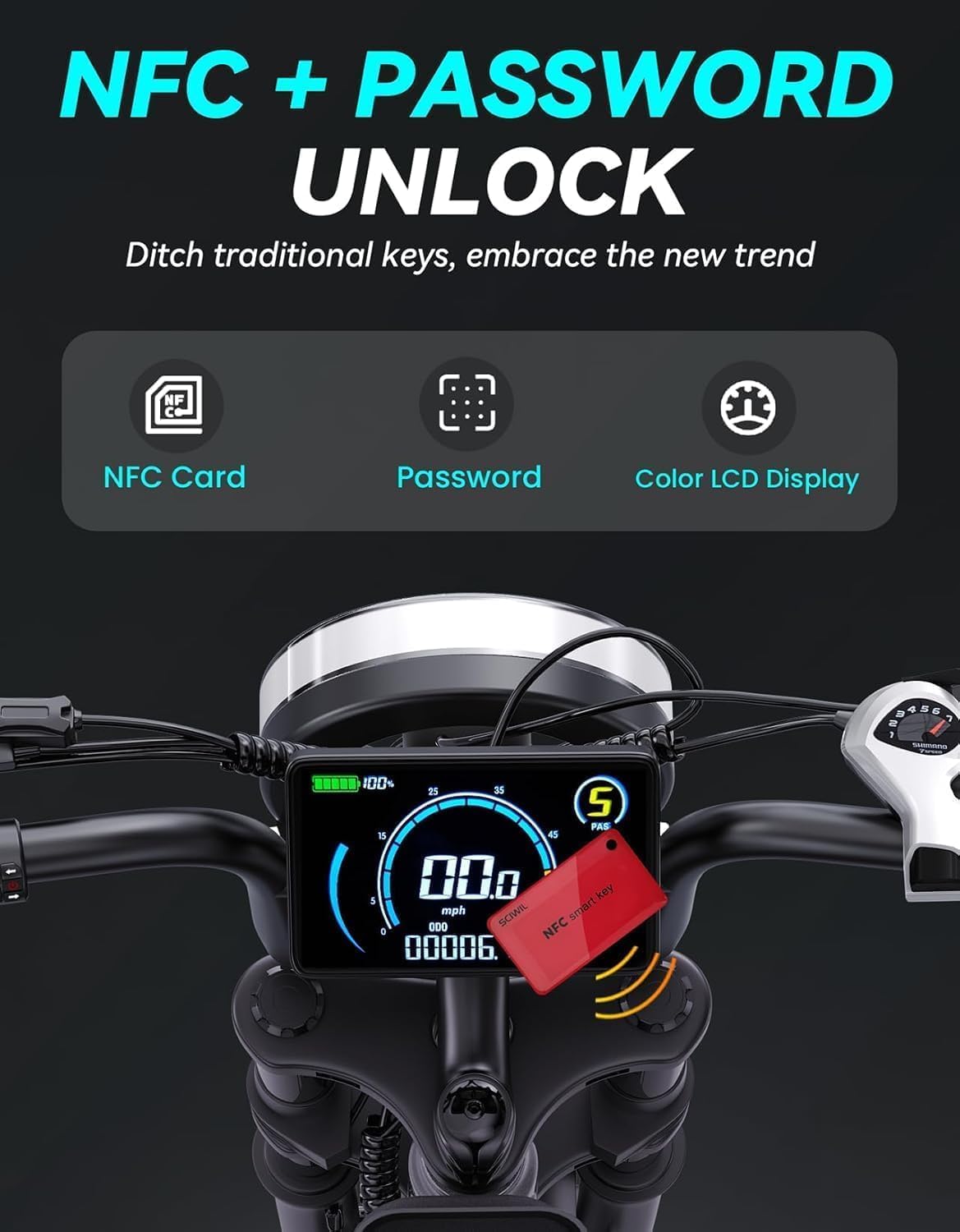 DTTZH F6/F6S/F6PRO Electric Bike for Adults with NFC & Password