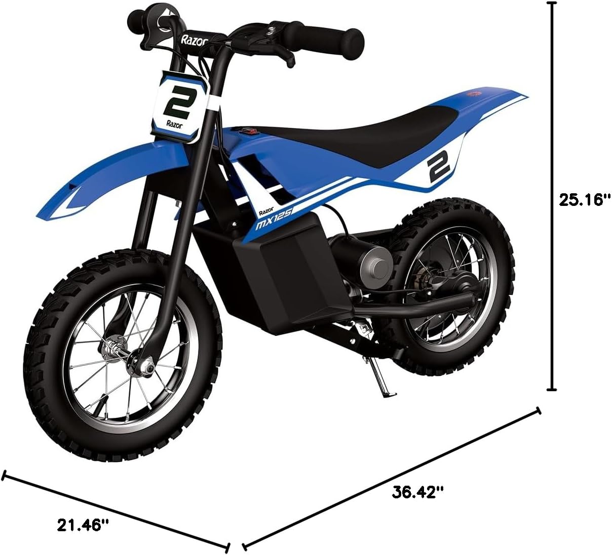 MX125 Dirt Rocket Electric-Powered Bike with Authentic Motocross Geometry, Rear