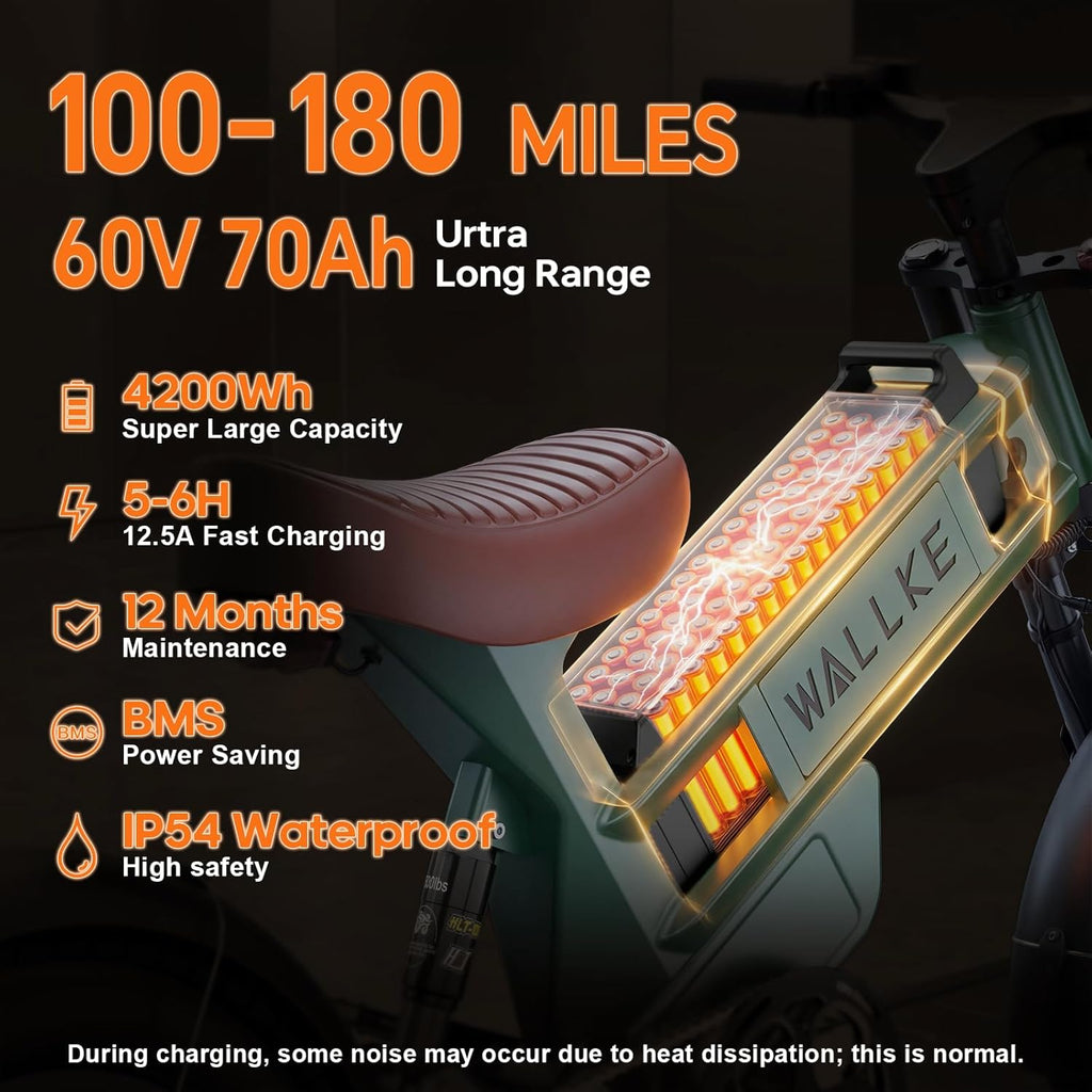R60C 4000W Long Range Electric Bike for Adults, Fat Tire All Terrain Ebike