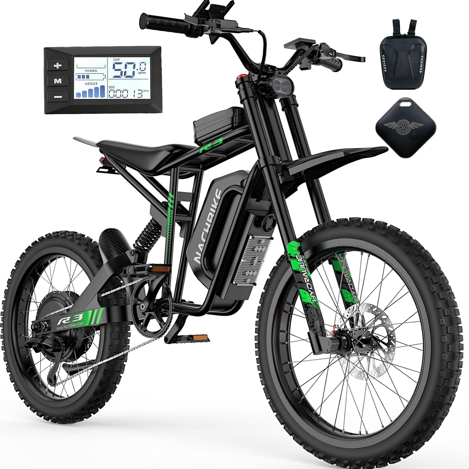 R3/R3Neo 45/50MPH Electric Dirt Bike for Adults,60V25Ah 1500Wh