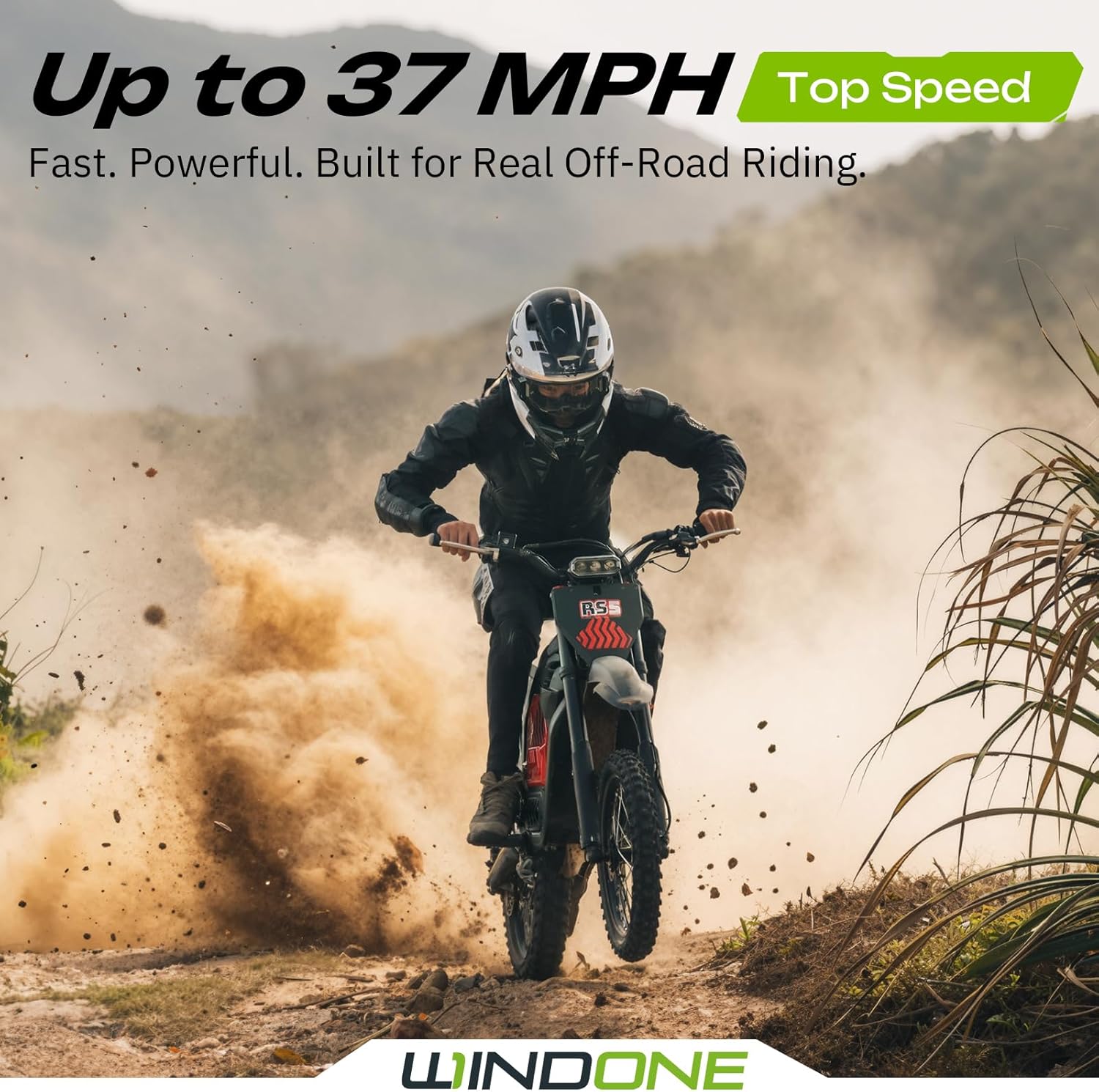 Electric Dirt Bike for Teens & Adults (13+), Up to 37 MPH, 45 Miles Range