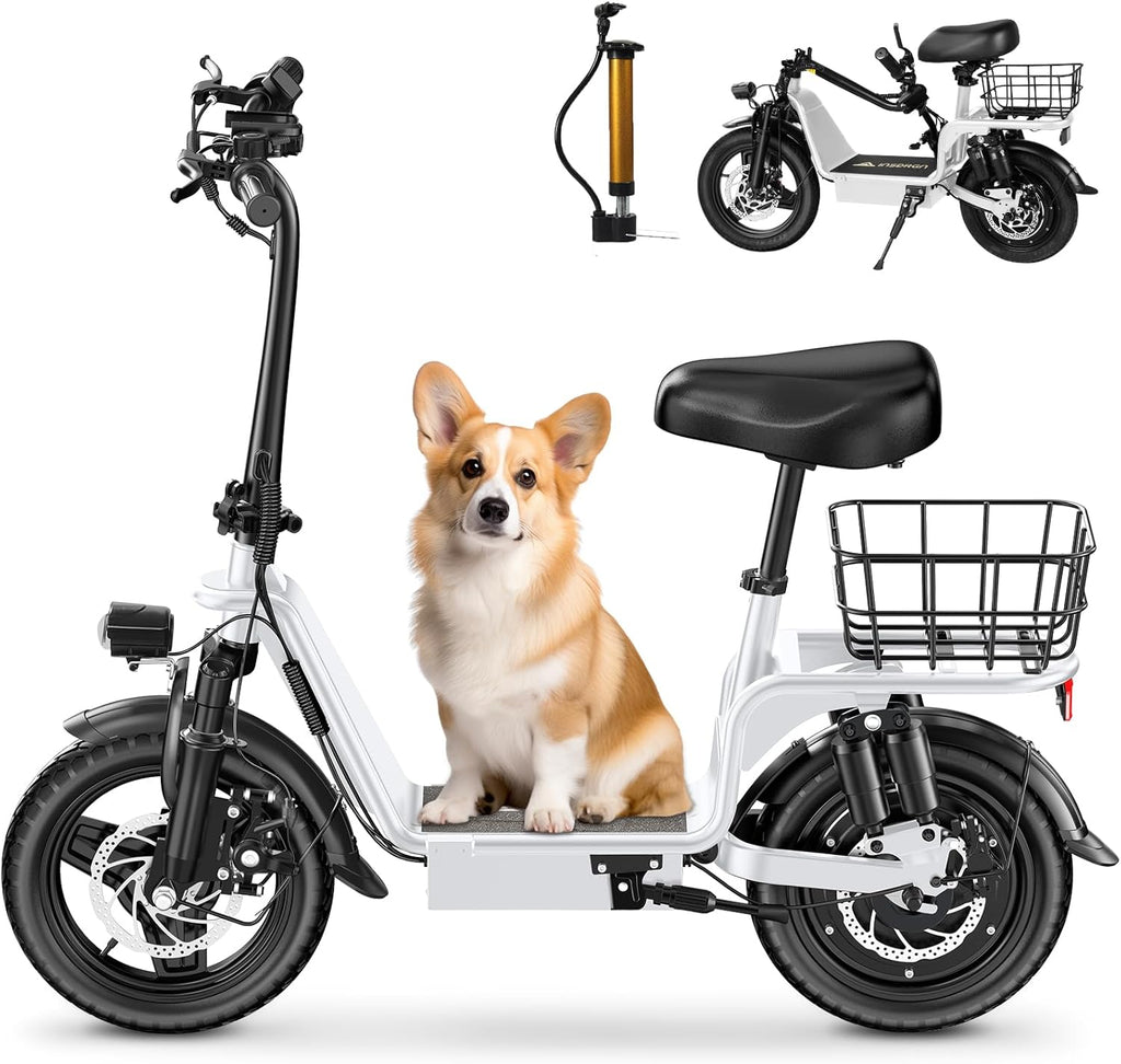 Electric Scooter with Seat for Adults,1000W Peak Power, 35 Mile Long Range, 20MPH, 14