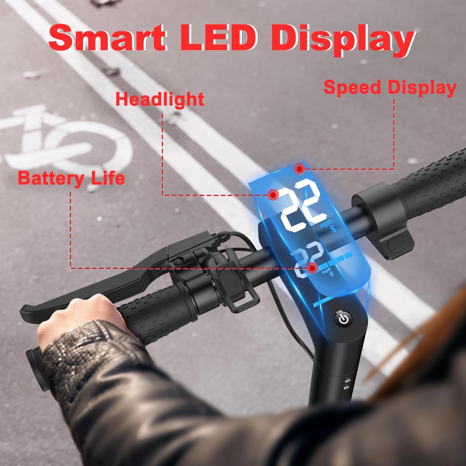 Electric Scooter, 8.5" /10" /14" Tire, 16/19/22 Mph Top Speed