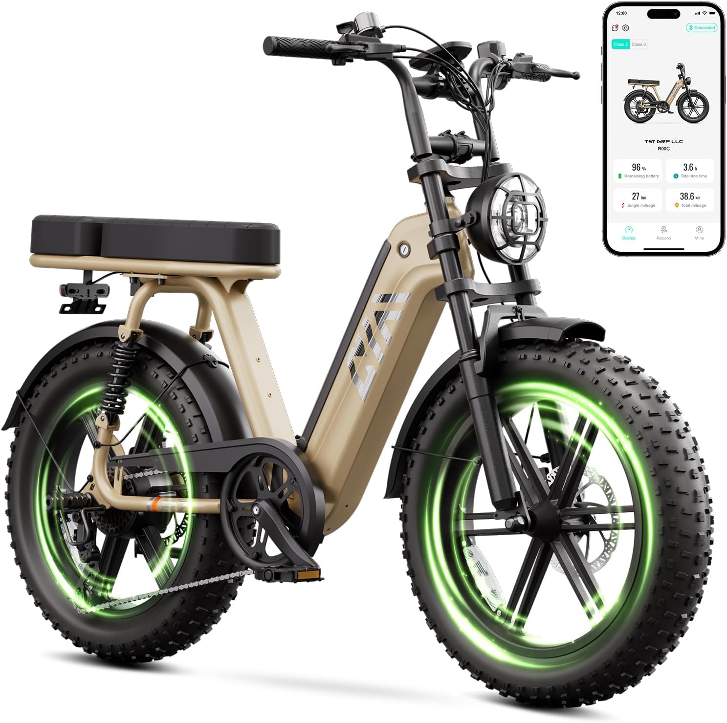 Electric Bike for Adults, 1500W Peak Motor 60 Miles Fat Tire Ebike