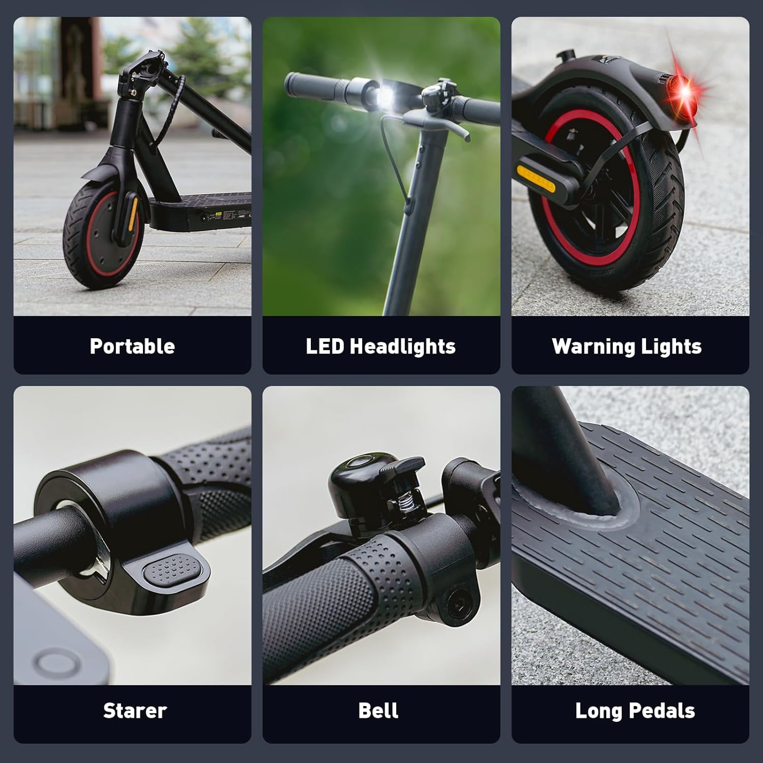 Electric Scooter, 1000W/500W Powerful Motor, 28/21 Mile Range, 25/21/18 MPH