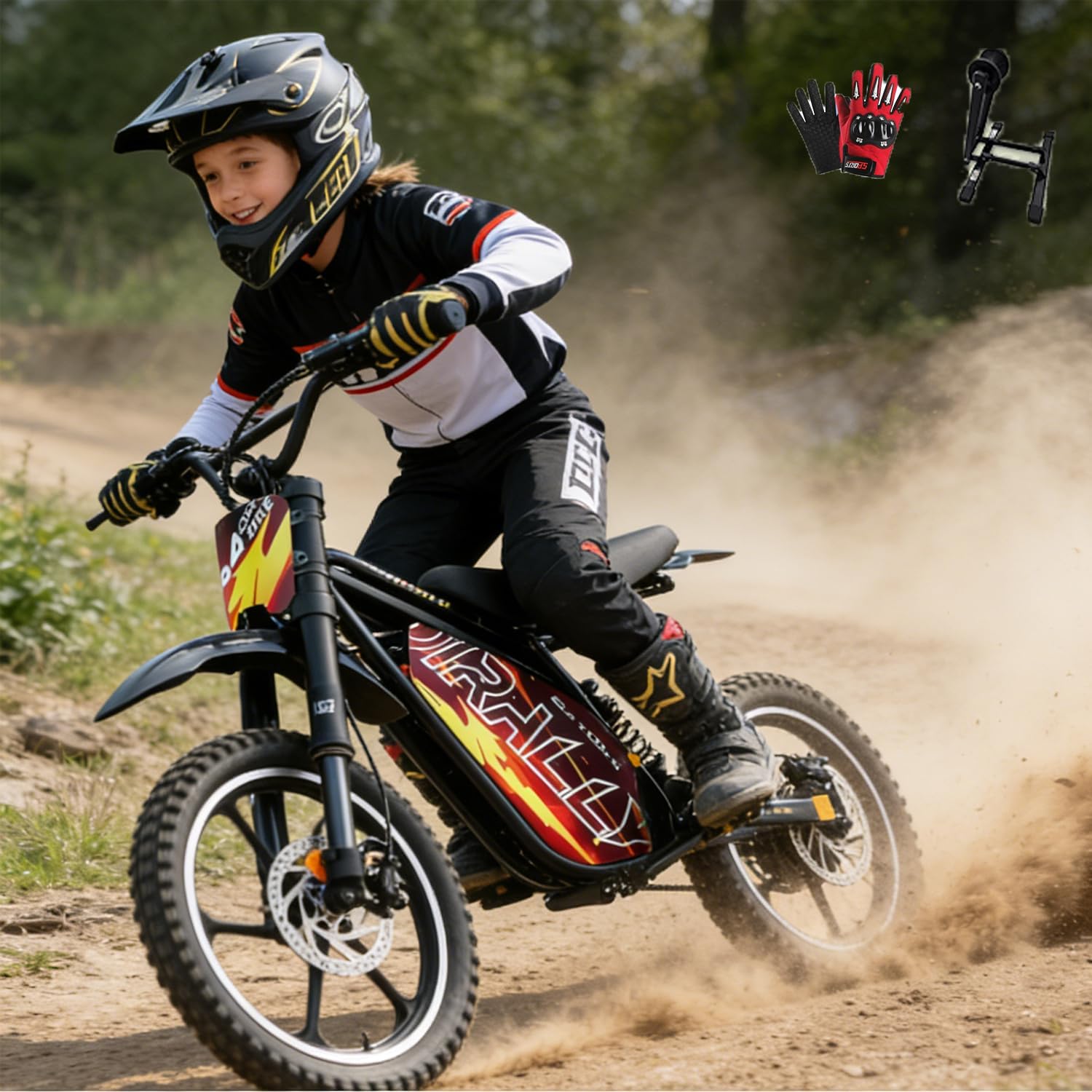 Electric Dirt Bike for Kids - Up to 23Mph & 35 Miles Long-Range