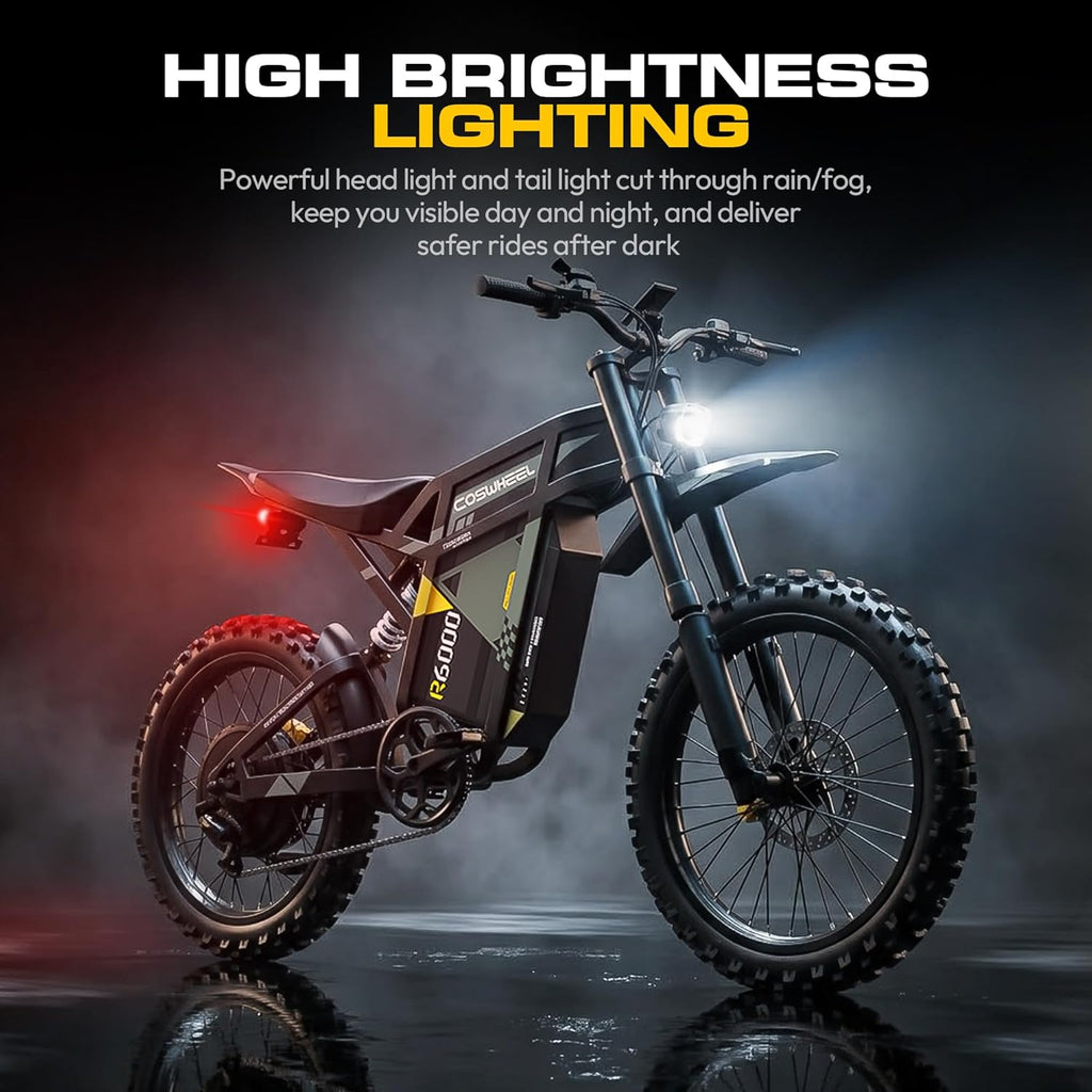 Electric Dirt Bike for Adults, 7000W Peak Motor Electric Motorcycle