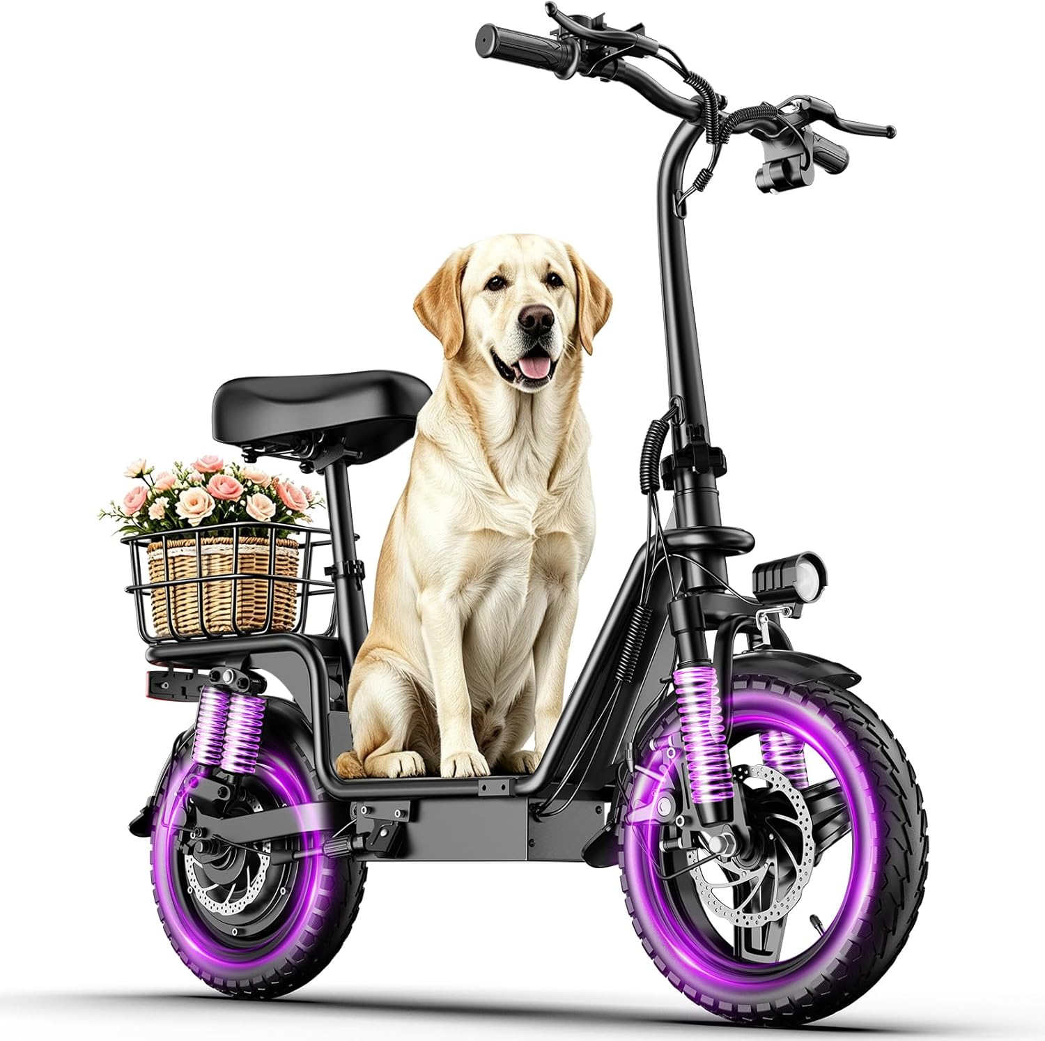 Electric Scooter with Seat for Adults,1000W Peak Power, 35 Mile Long Range, 20MPH, 14