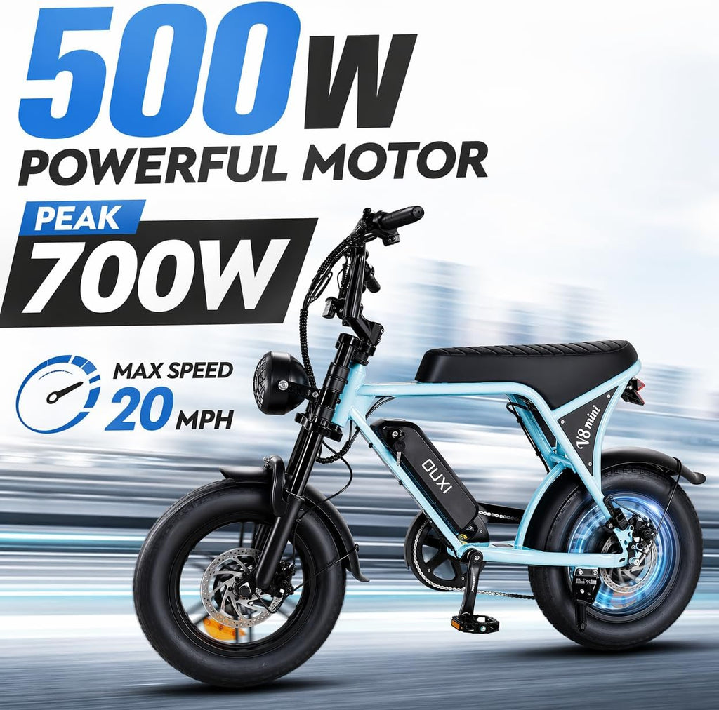 Electric Bike for Adults/Teens, 16"/20" Fat Tire E Dirt Bike with 36V/48V