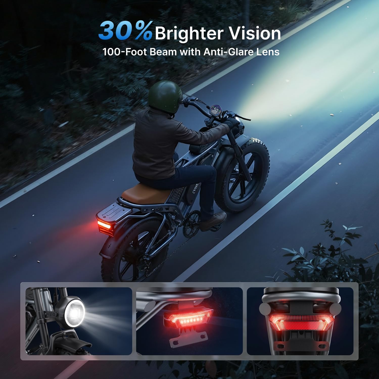 Electric Bike for Adults,2000W Peak Motor&28MPH Electric Dirt Bike