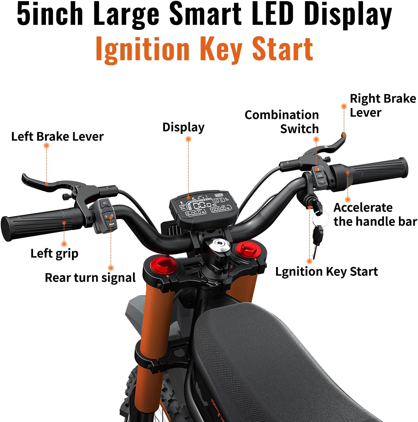 Ebike for Teens Adults, 60V 25AH 40MPH // 48V 27AH 37MPH Electric Dirt Bike
