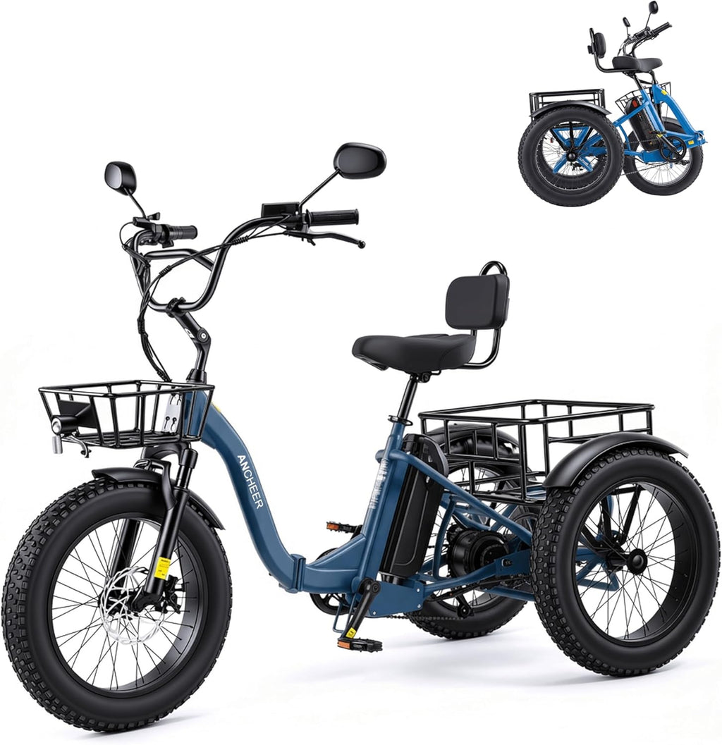 Electric Tricycle for Adults, 48V/864WH E Trike, 749W Powerful Motor