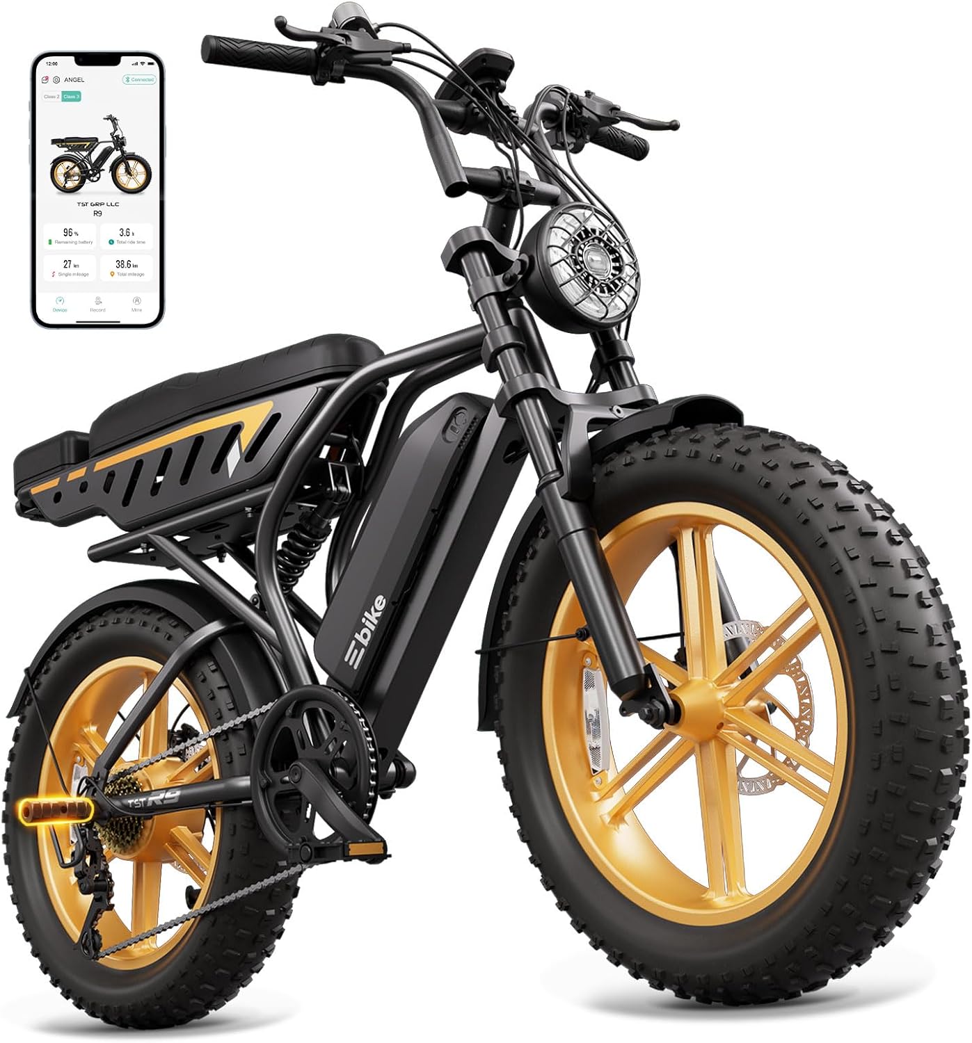 Electric Bike for Adults, 1500W Peak Motor 60 Miles Fat Tire Ebike