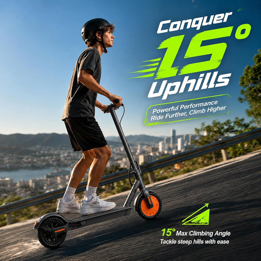 Electric Scooter for Adults, 500W Peak Motor, 12 Miles Long Range, 16 MPH Fast Speed, 8.5
