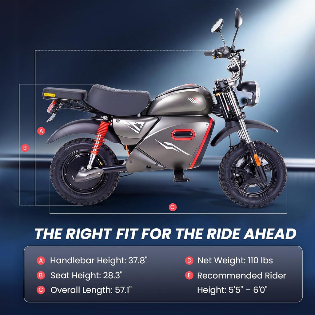 Electric Dirt Bike for Adults Offroad Ebike 𝟮𝟬𝟬𝟬𝗪-𝟱𝟬𝟬𝟬𝗪 Peak