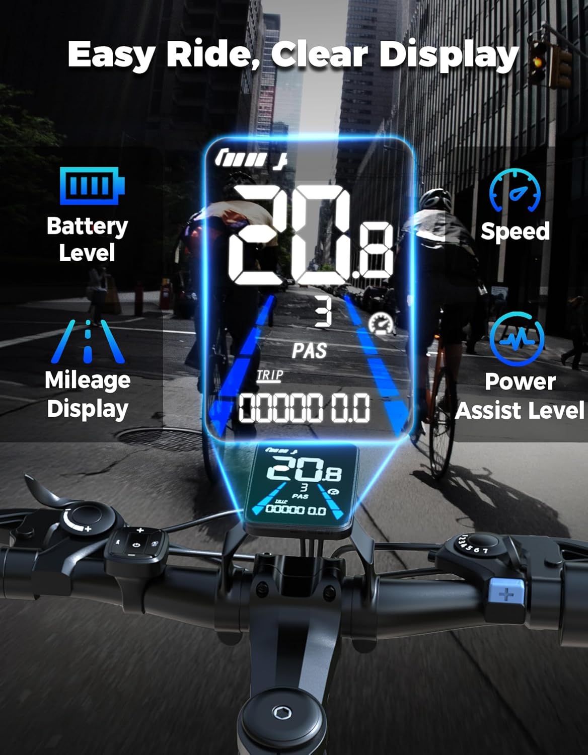 Electric Bike for Adults, 1500W Peak Mountain Ebike with 25 MPH, 65 Miles Range, 7-Speed, 48V 10.4Ah