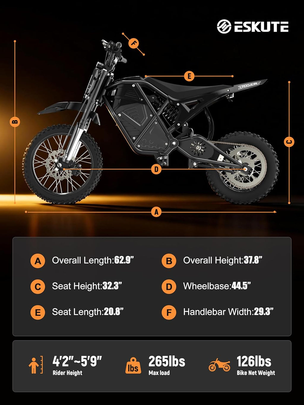 Electric Dirt Bike for Teens Adults, Mid-Drive Motor 3500W Peak