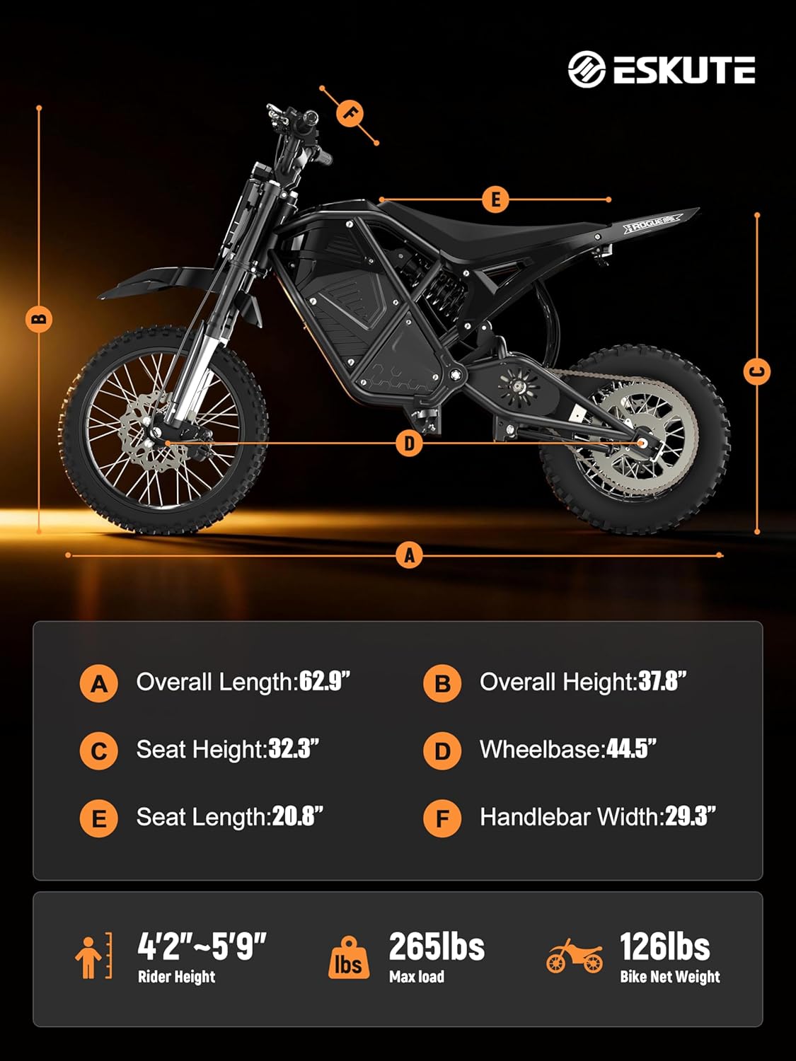 Electric Dirt Bike for Teens Adults, Mid-Drive Motor 3500W Peak