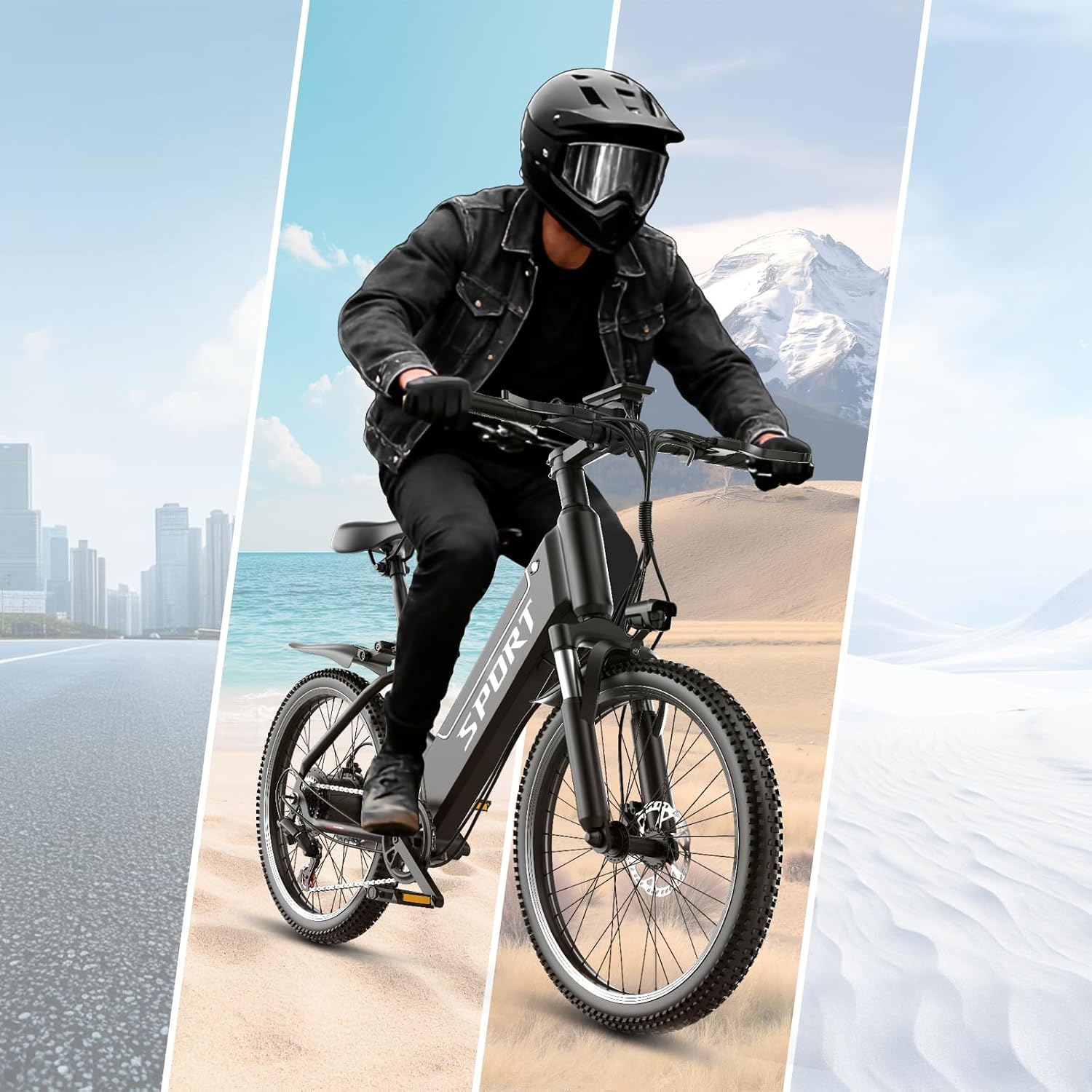 Electric Bike for Adults Teens,1500W Peak Ebike,60Miles 25MPH E Mountain Bike,26