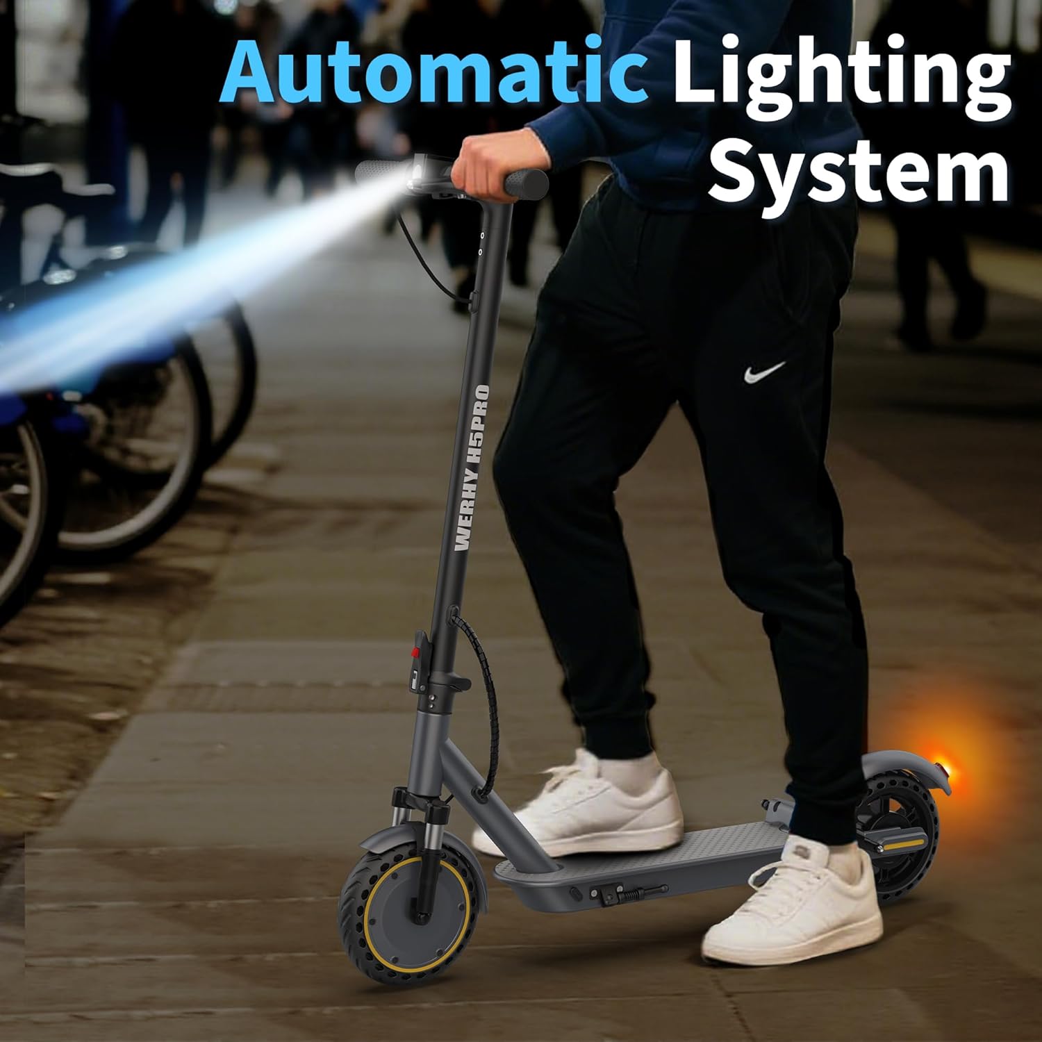 Electric Scooter, 500/350W Powerful Motor, 22/19 MPH Max Speed, 28-15 Miles