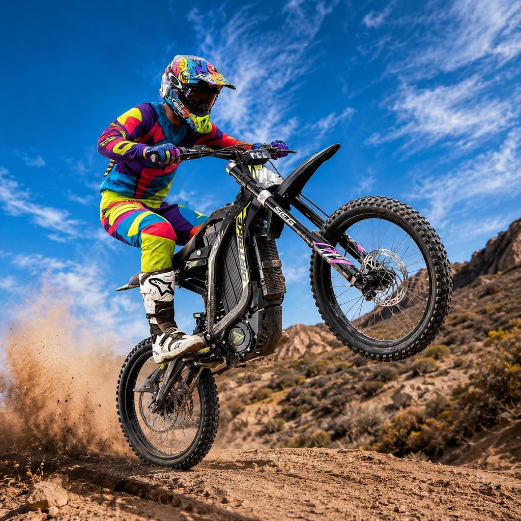 Electric Dirt Bike for Adults, 72V 16000W/10000W Peak Mid-Drive Motor
