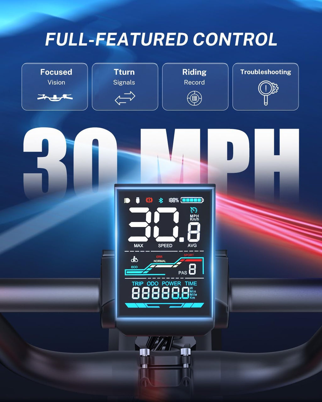 Electric Bike for Adults,70Miles Max Range Electric Motorcycle,2000W Peak & 30MPH