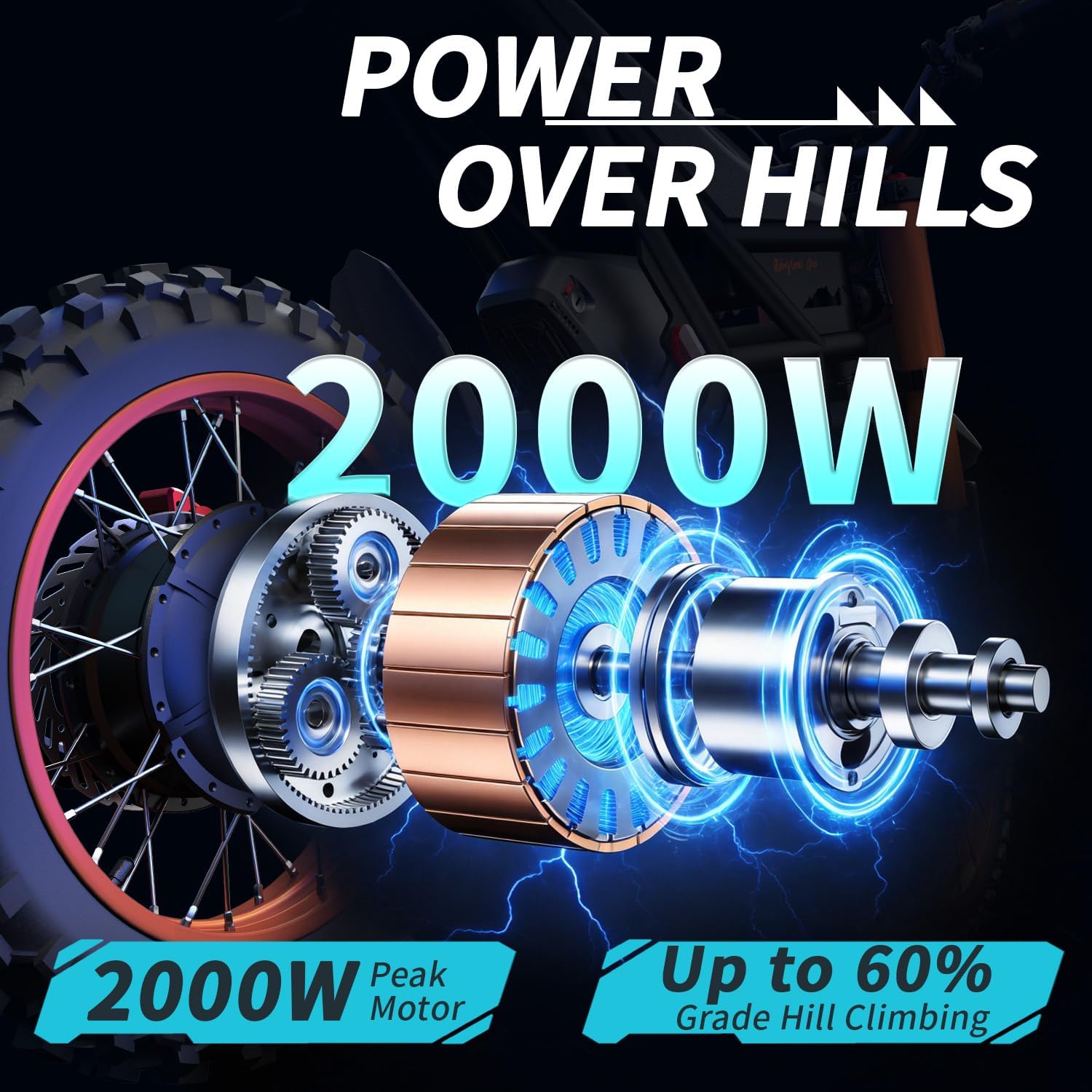 GT54/GT54 PRO Electric Dirt Bike for Adults/Teens - Gear Hub 2000W/ 3000W