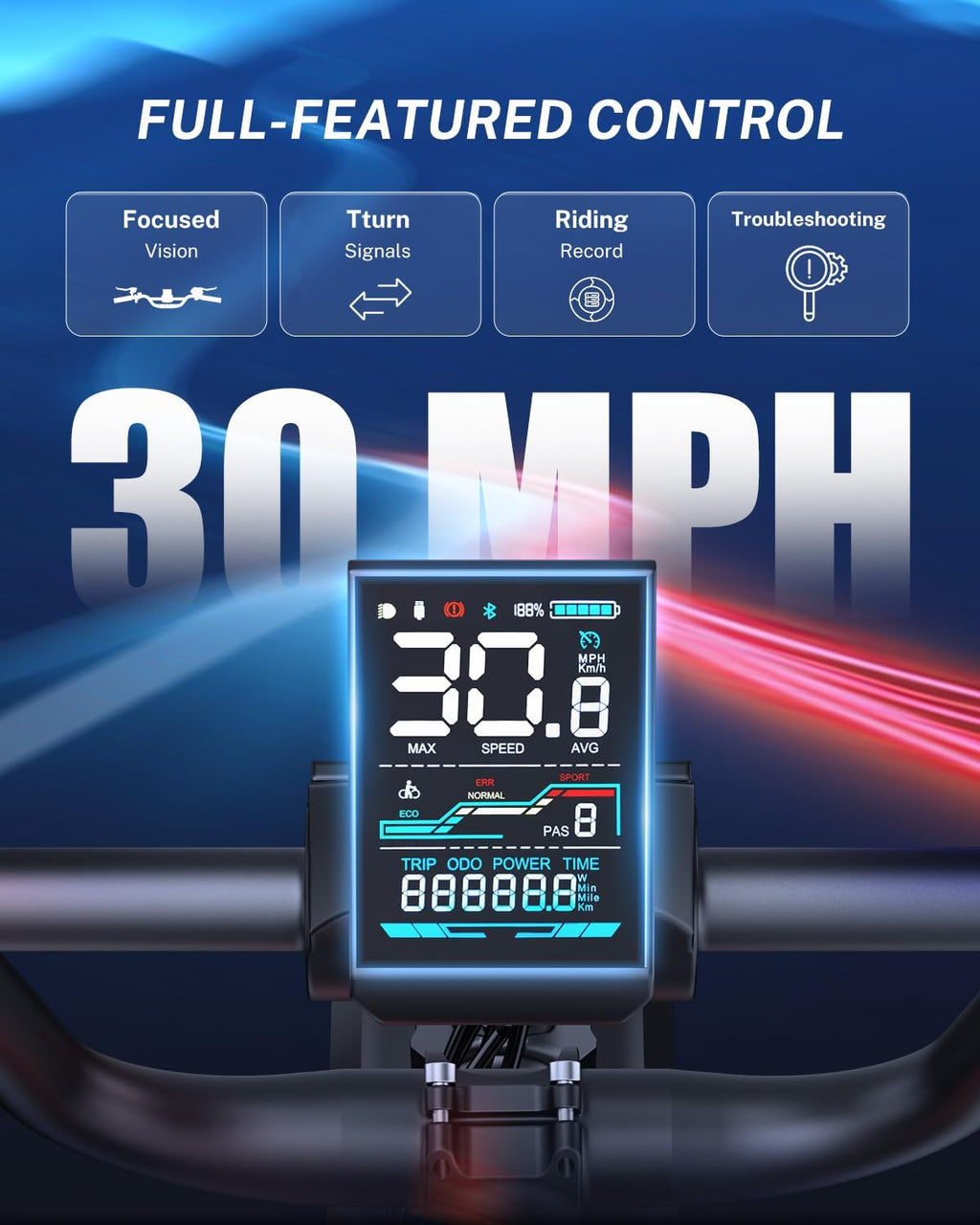 Electric Bike for Adults, 2000W Peak & 30MPH