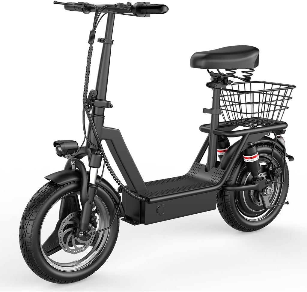 Electric Scooter for Adults, 1000W Peak Motor, 35 Miles of Range Scooter with Seat, 25 MPH