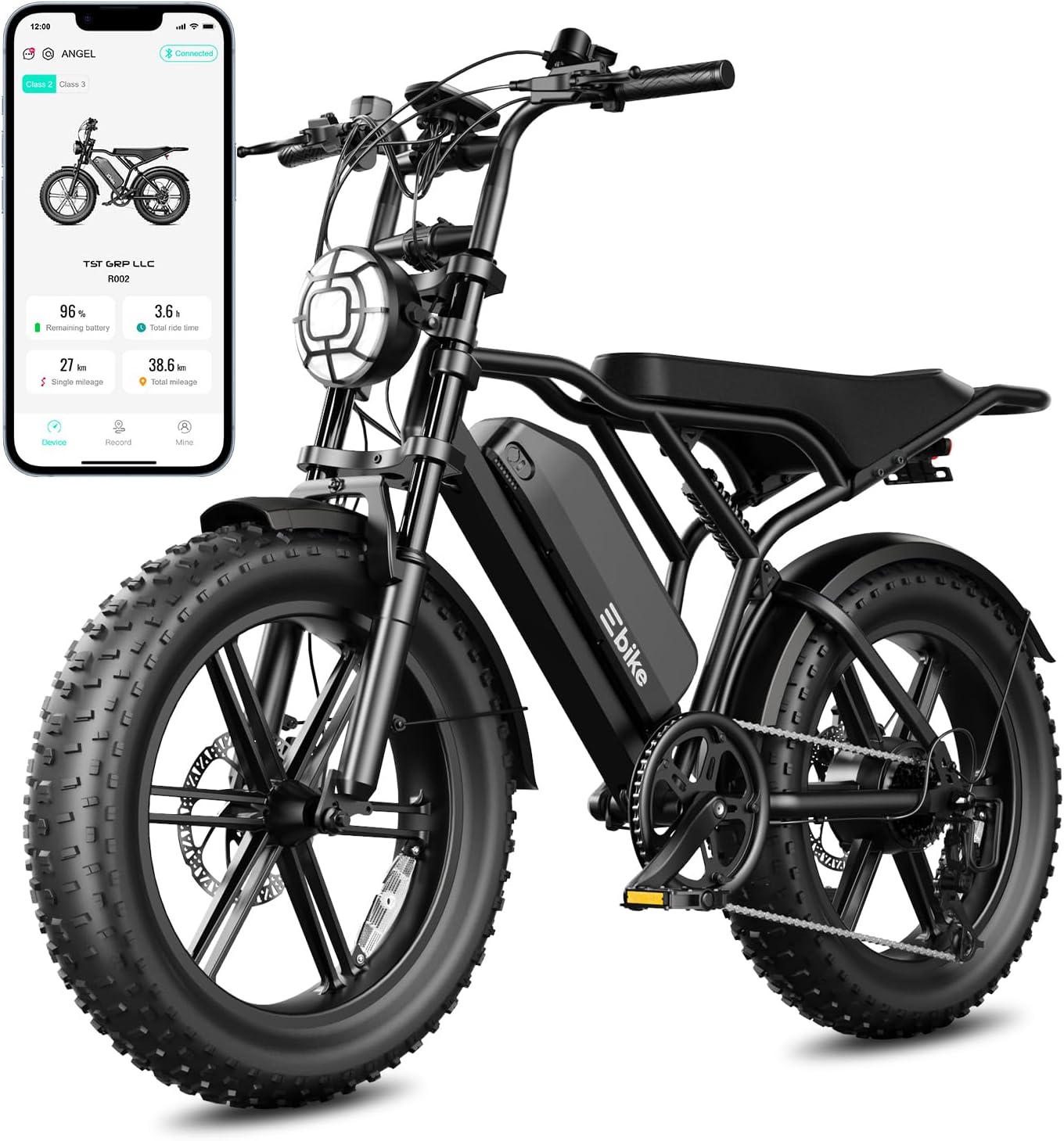 Electric Bike for Adults, 1500W Peak Motor 60 Miles Fat Tire Ebike