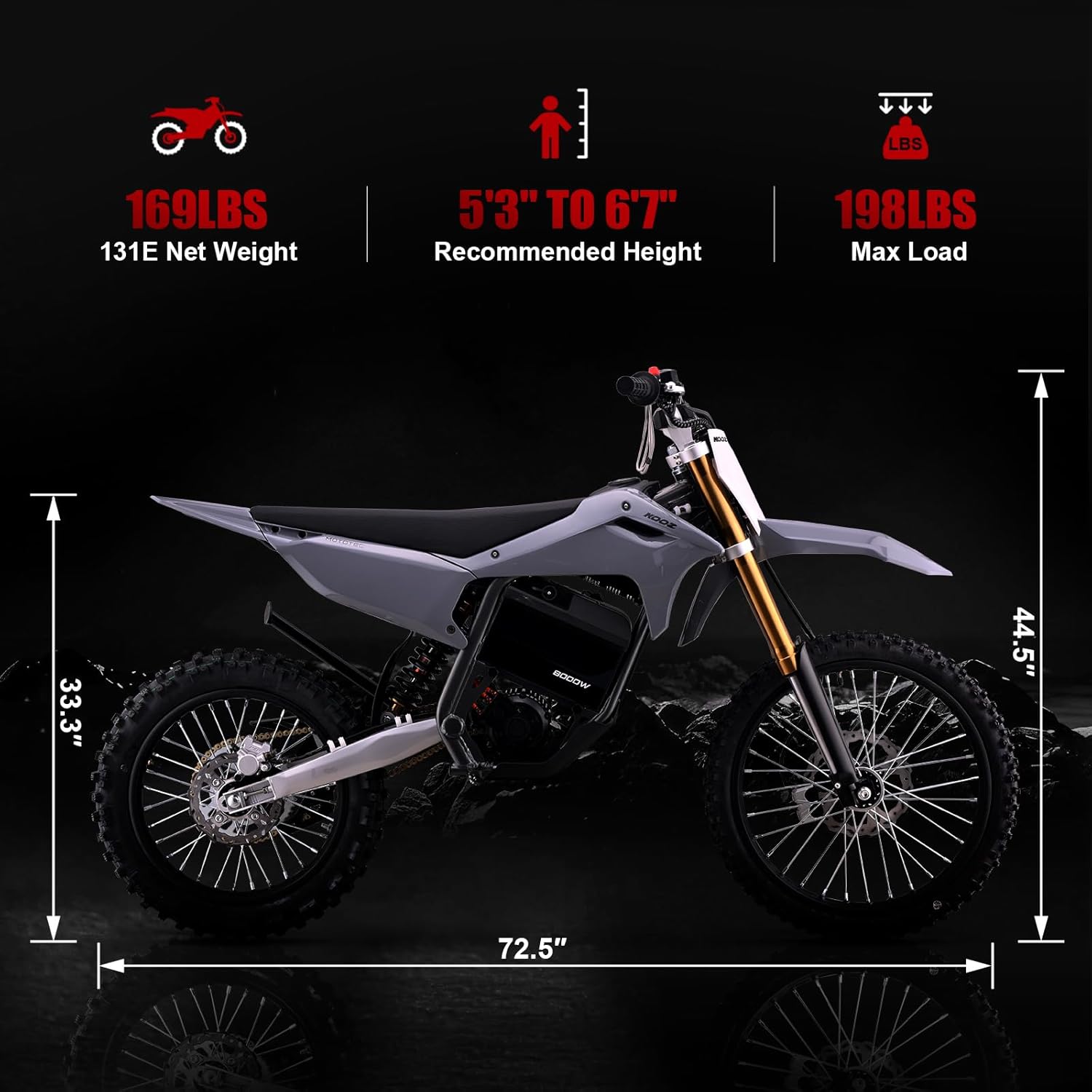 Electric Dirt Bike for Adult,HP131E-L Electric-Motorcycle