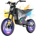 Electric Dirt Bike, 14"/12" Fat Tire 3000W Peak 40 MPH Electric-Motorcycle