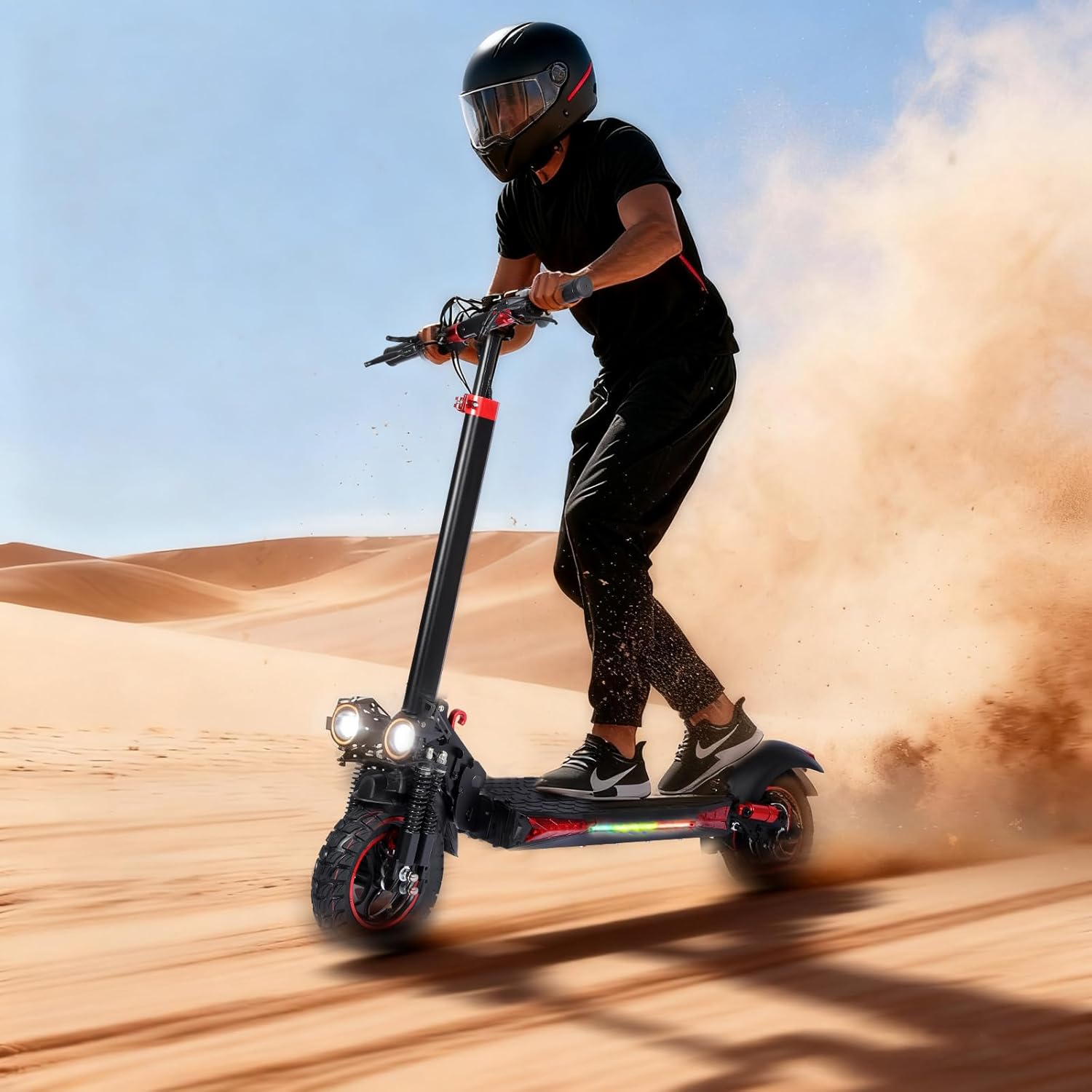 Electric Scooter Adults, 37 Miles Long Range, 34 Mph Max Speed, 11" Off-Road Tires,48V