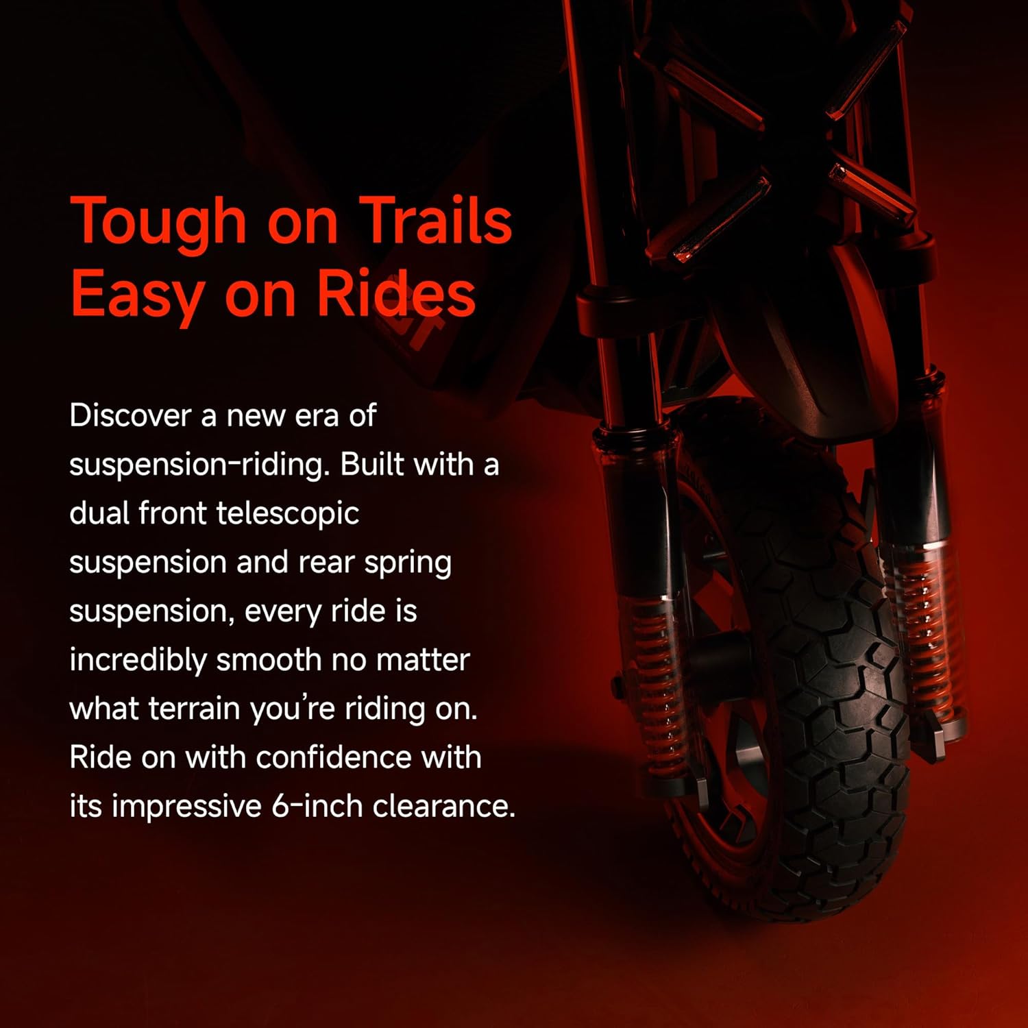 Electric Scooter, Up to 24.9 MPH, 43.5-Mile Range, Dual Suspension