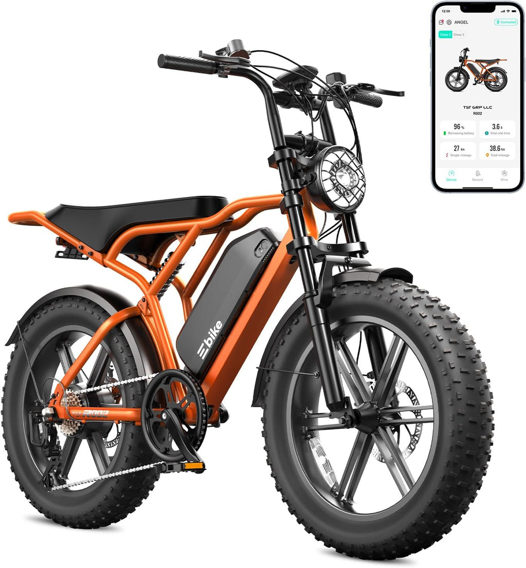 Electric Bike for Adults, 1500W Peak Motor 60 Miles Fat Tire Ebike with 48V 15Ah