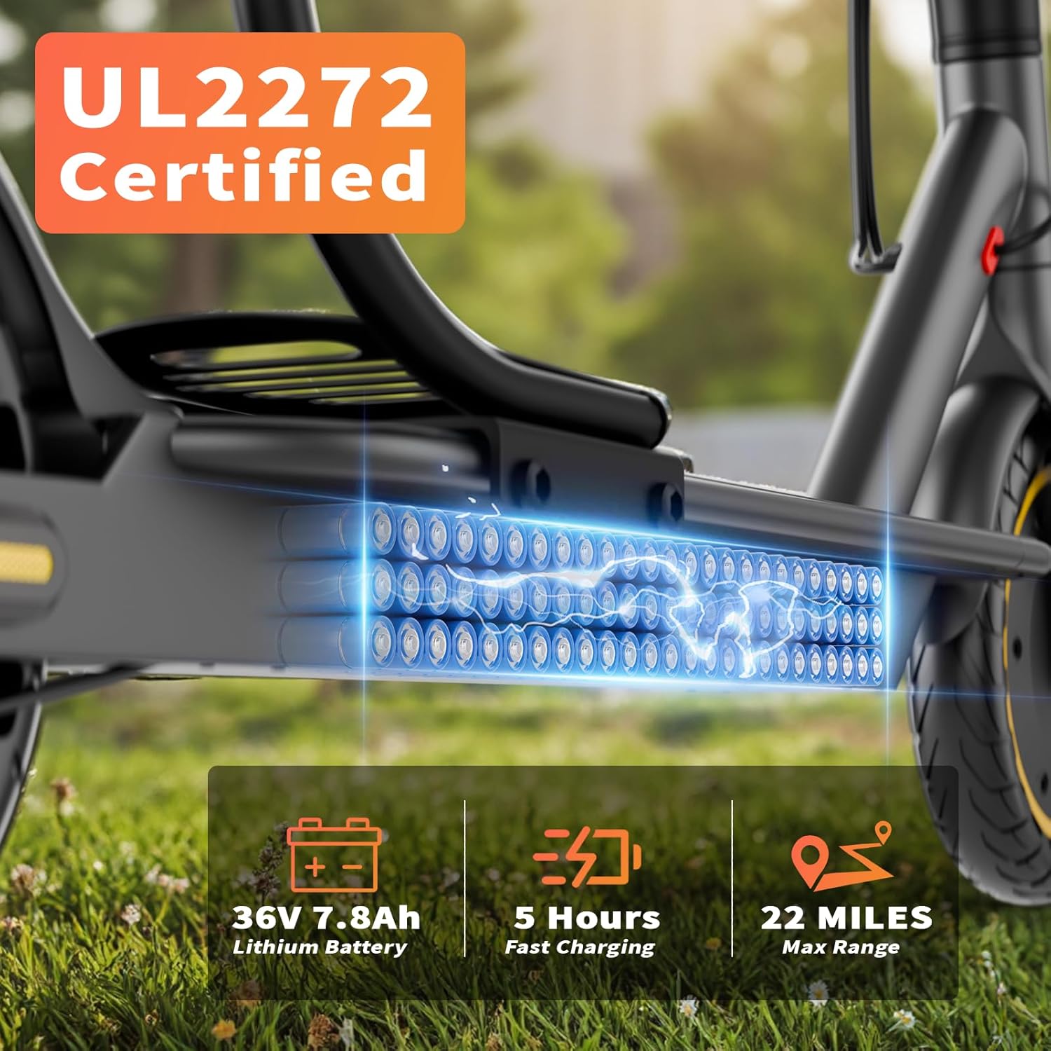 Electric Scooter for Adults, 350W/500W Motor, Up to 22 Miles Long