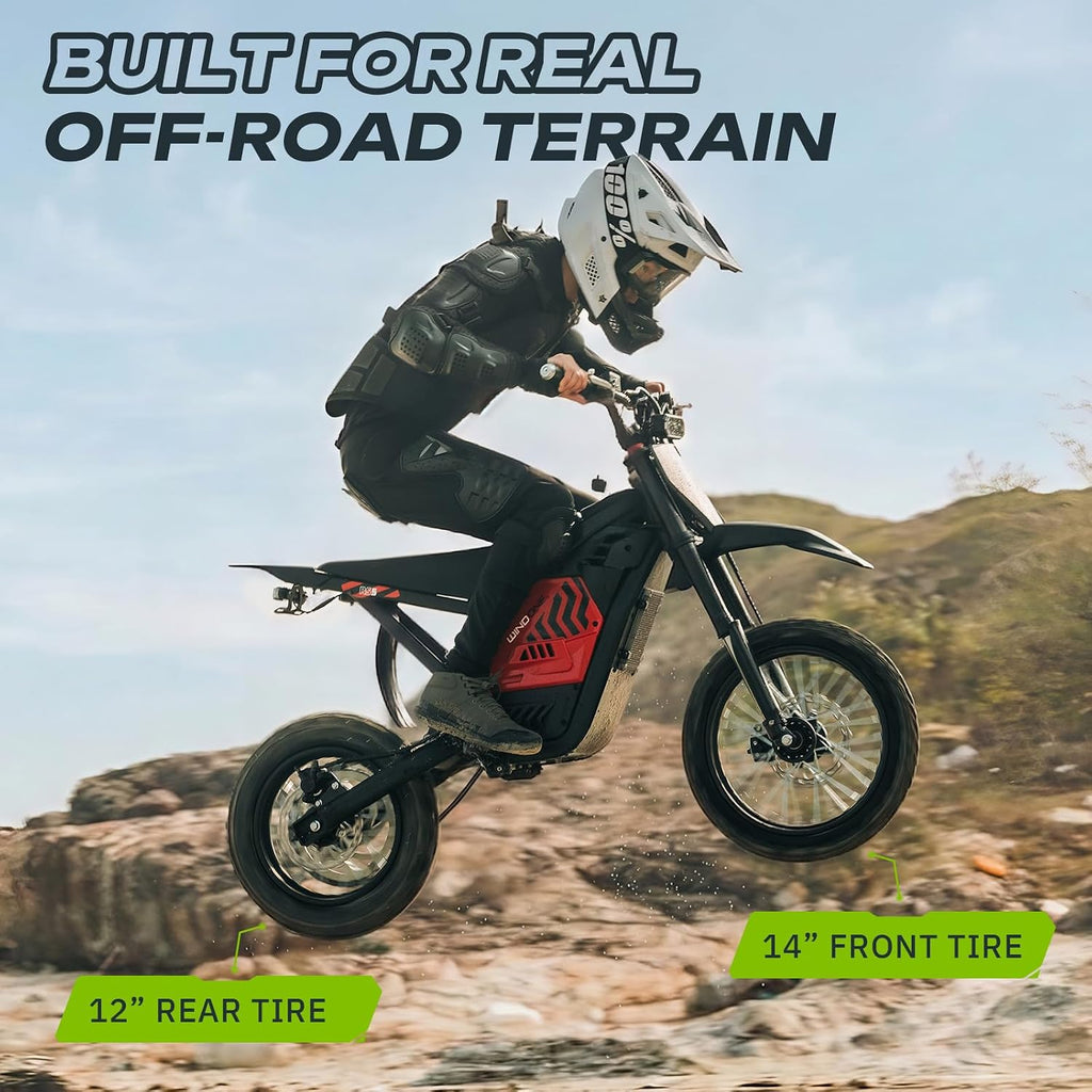 Electric Dirt Bike for Teens & Adults (13+), Up to 37 MPH, 45 Miles Range