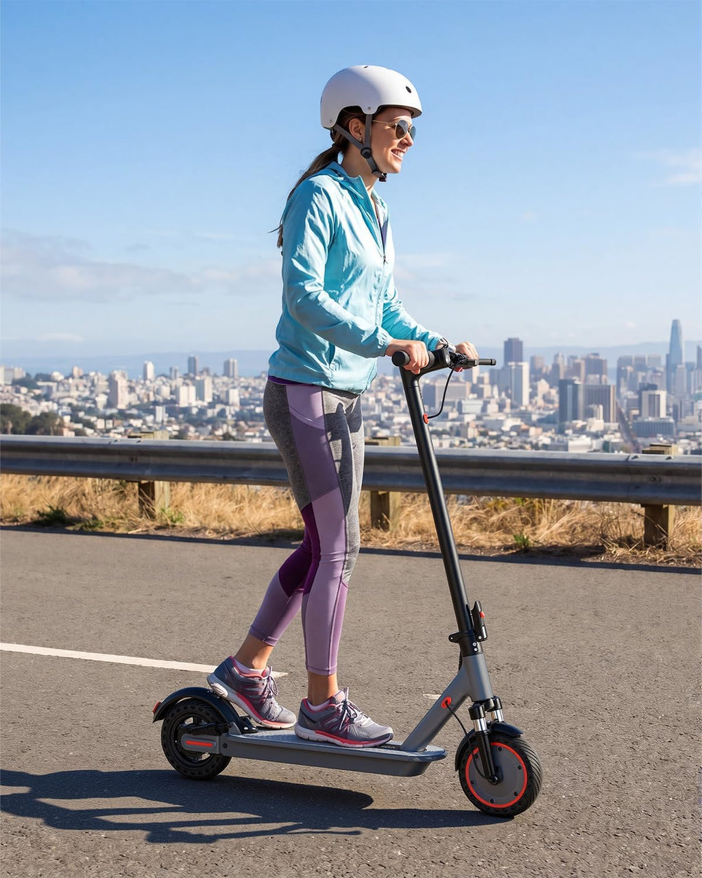 Electric Scooter with Dual Suspensions, 19/22MPH, 500W/800WMotor