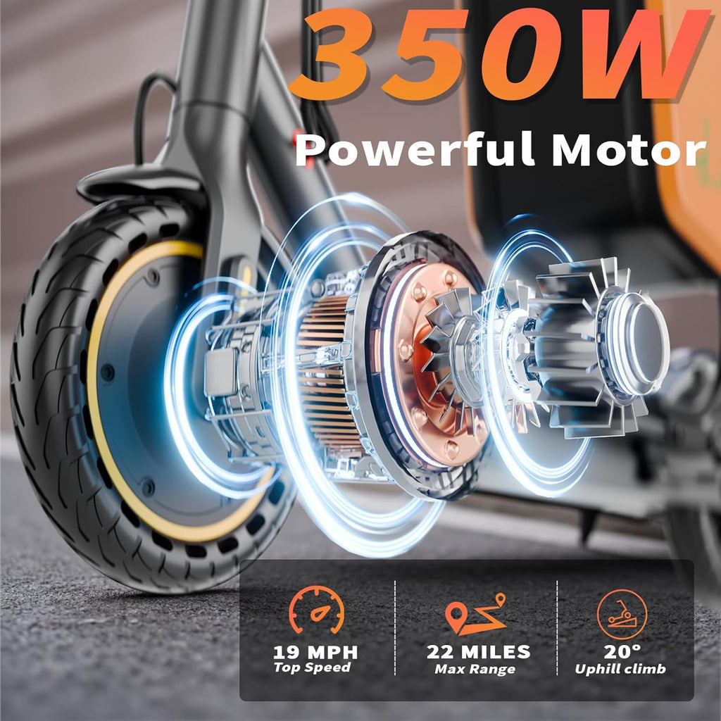 Electric Scooter for Adults, 350W/500W Motor, Up to 22 Miles Long
