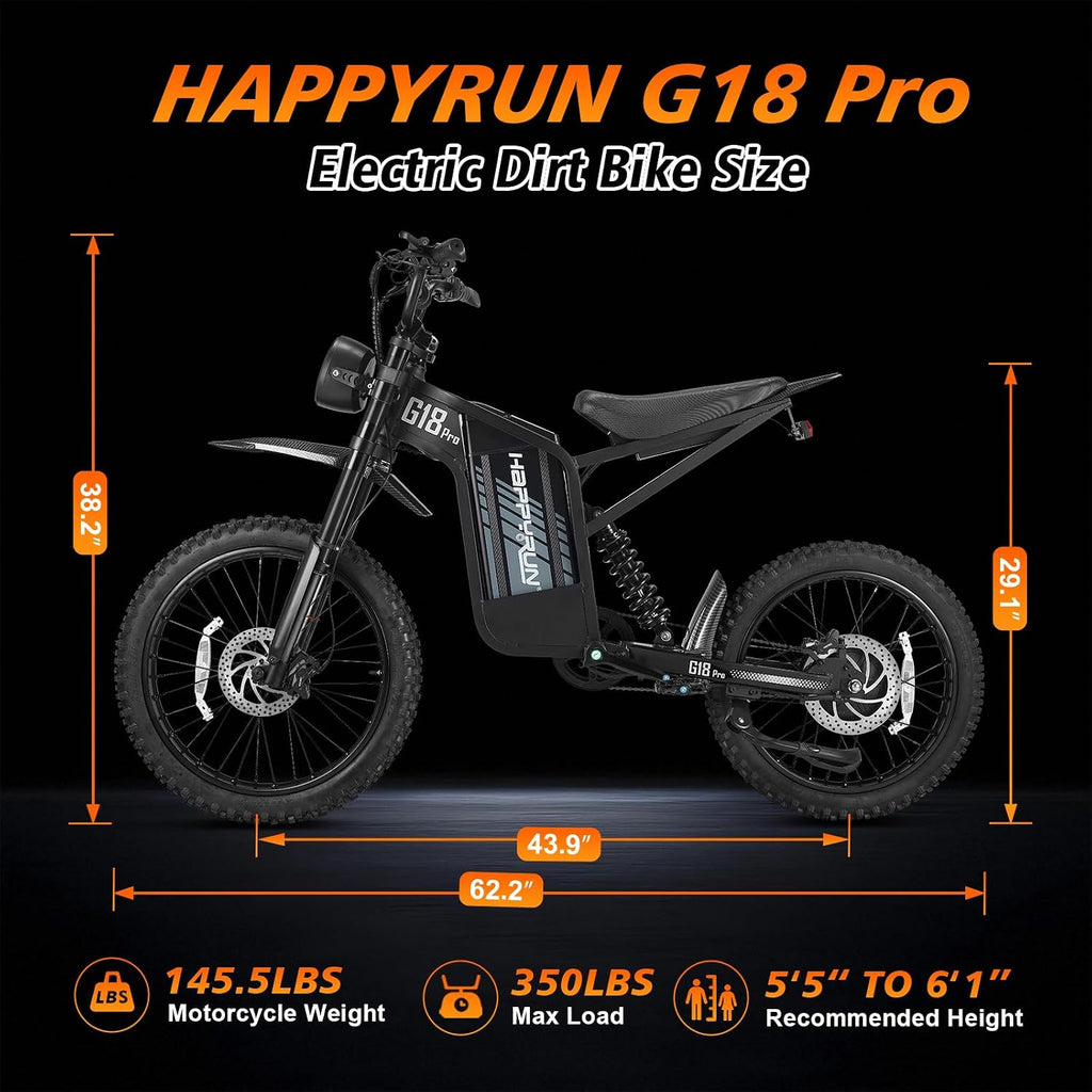 G18pro Electric Dirt Bike for Adults – 4500W Peak Motor