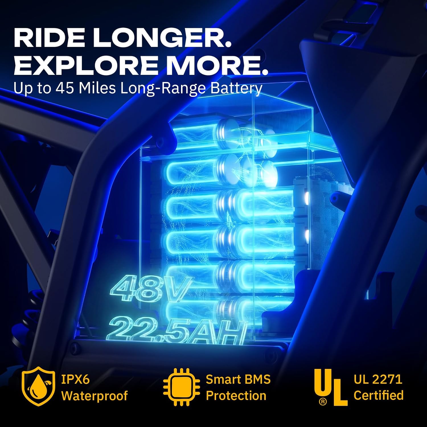 Electric Dirt Bike for Teens & Adults (13+), Up to 37 MPH, 45 Miles Range