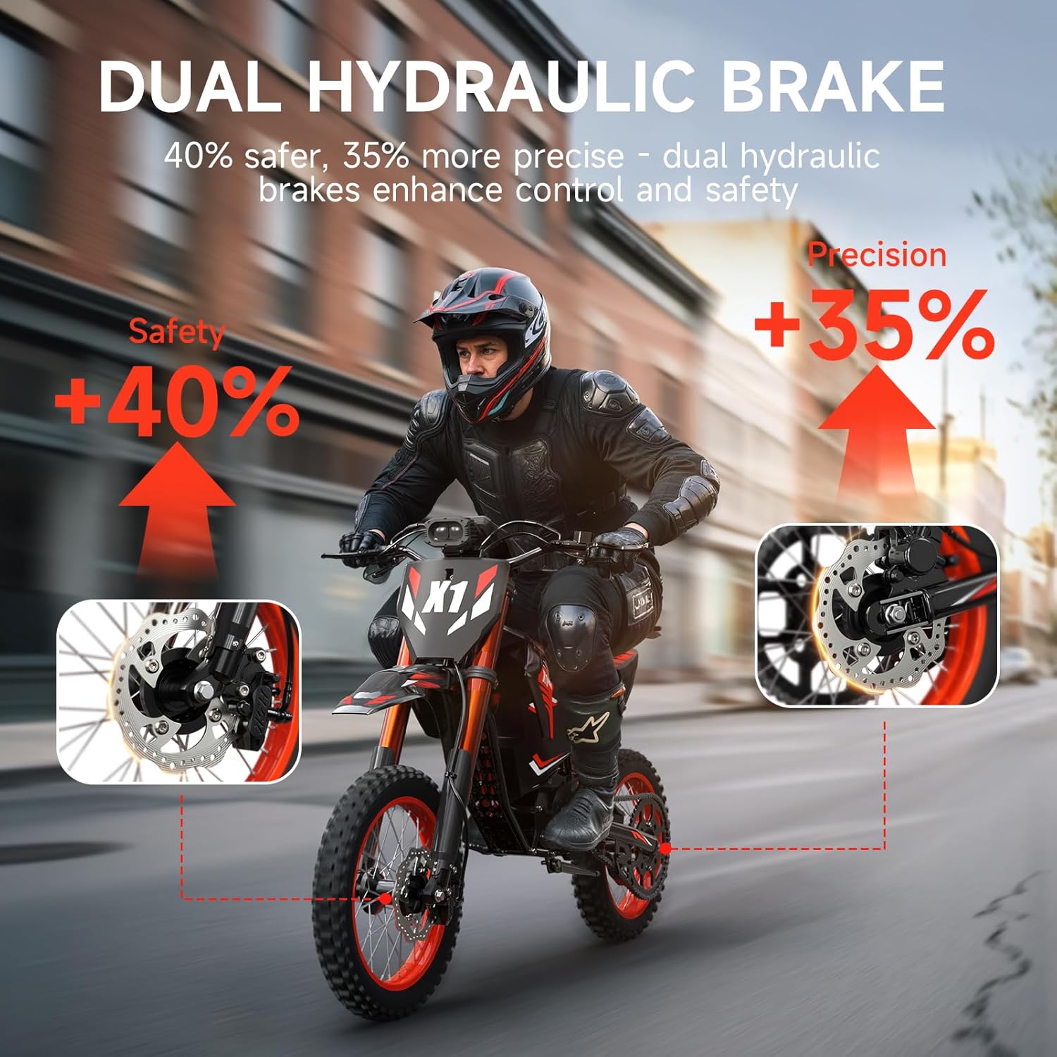 Electric Dirt Bike for Adults Teens, 60V/28.8Ah
