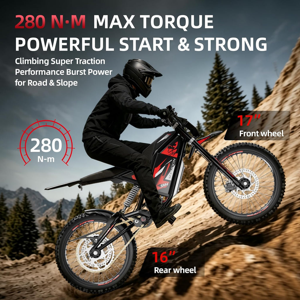 Electric Dirt Bike for Adults&Teens,3200W/3600W/4000W Mid-Drive Motor