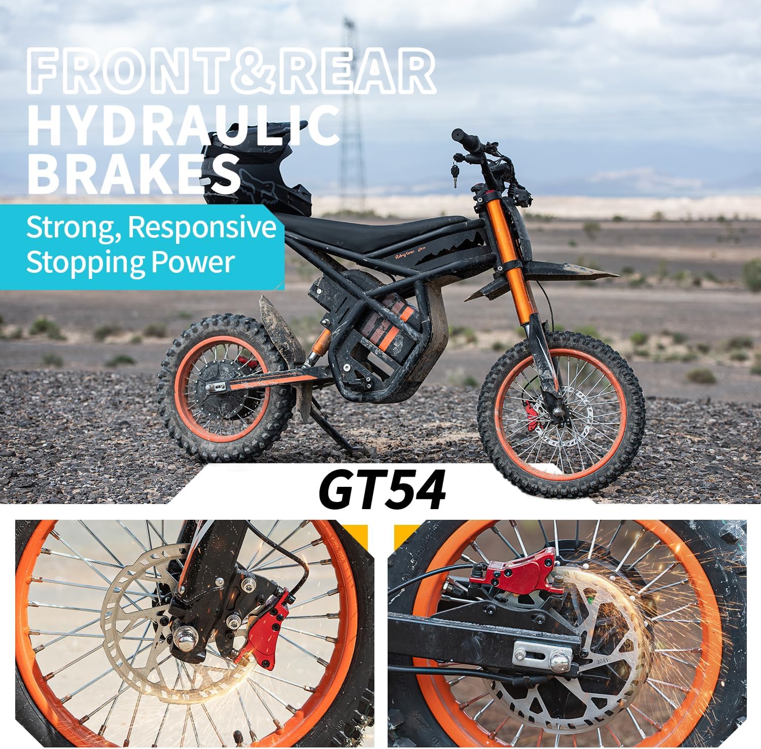 GT54/GT54 PRO Electric Dirt Bike for Adults/Teens - Gear Hub 2000W/ 3000W