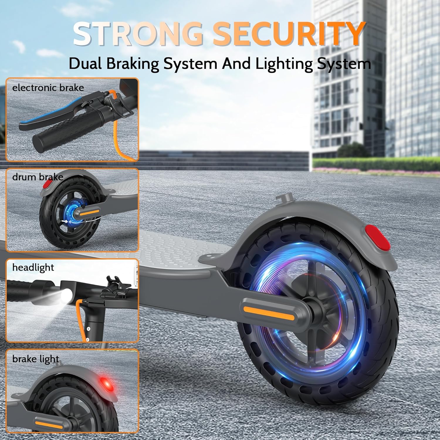 Electric Scooter for Adults, Folding E Scooter with 350W/500W Motor 16/24 Mph