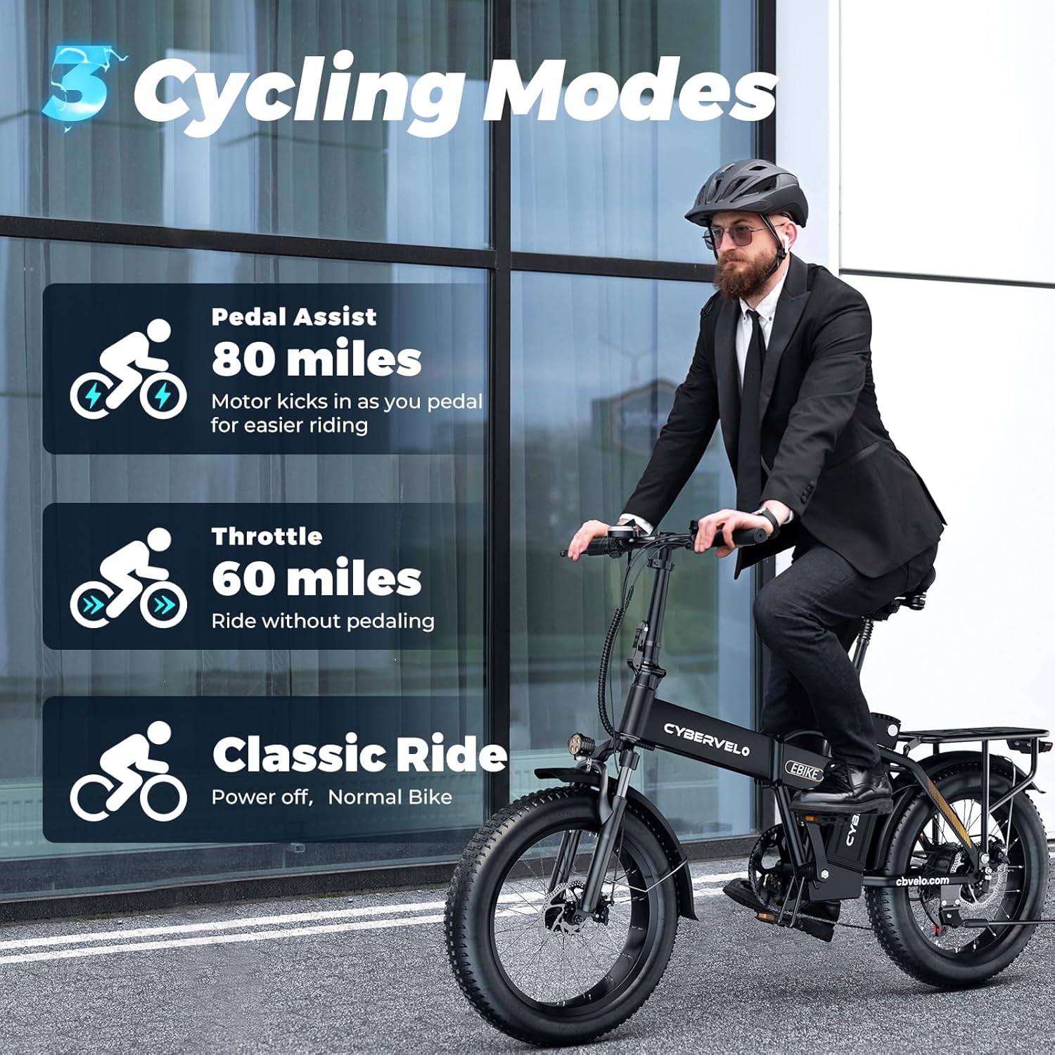1000W Folding Electric Bike, 48V 20AH Large Removable